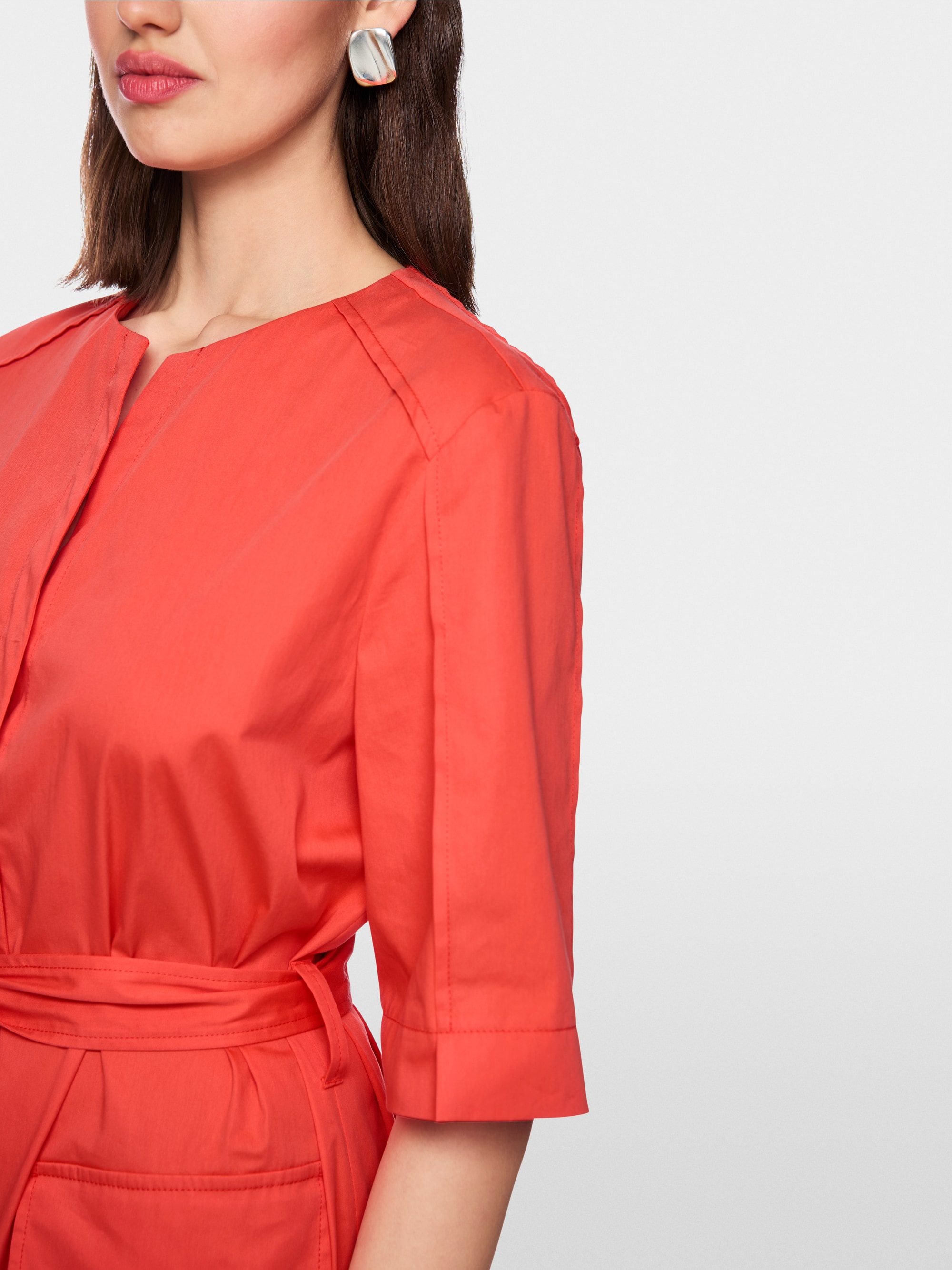 Cotton blend mini dress