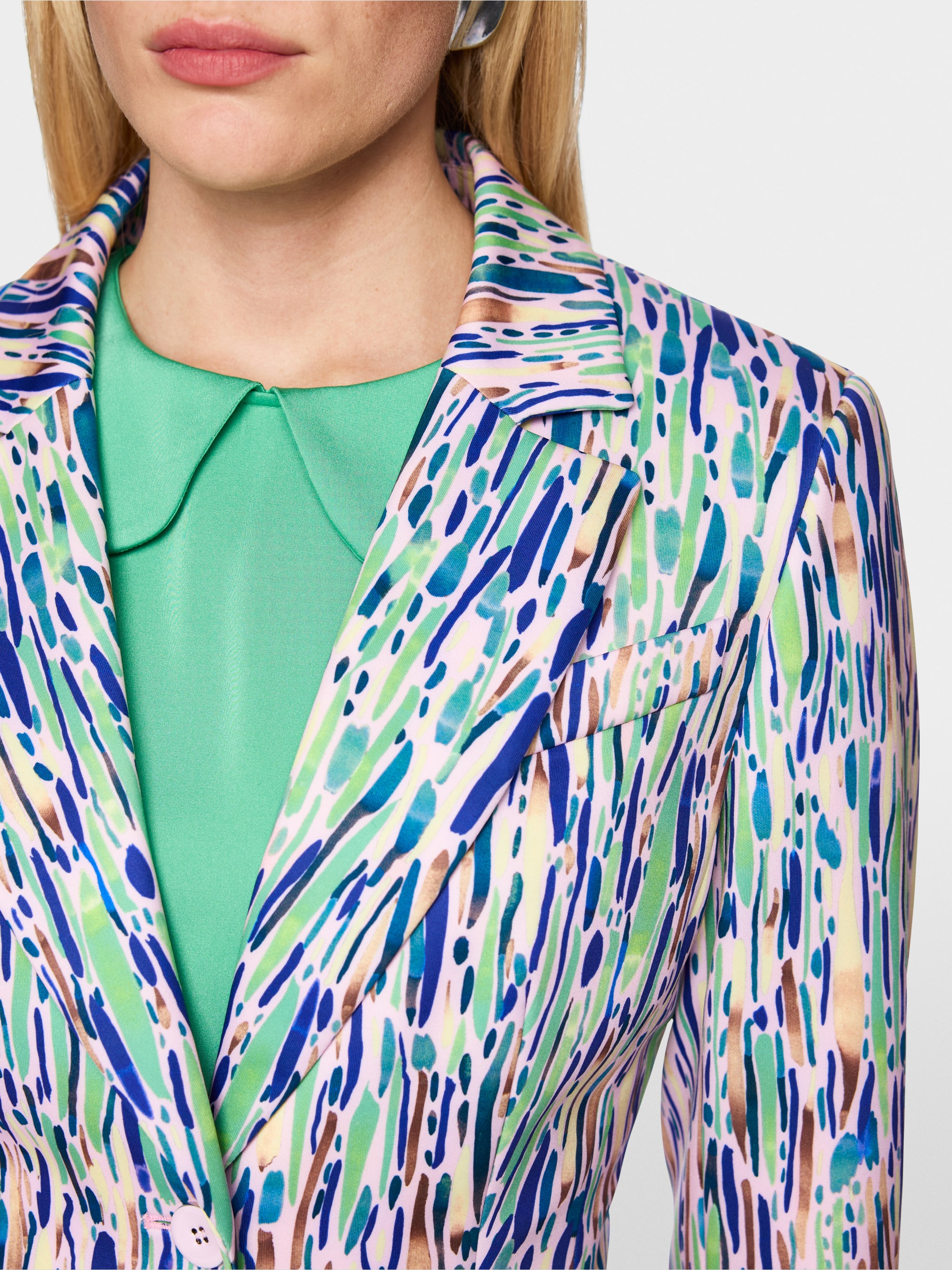 Blazer à deux boutons en jersey scuba