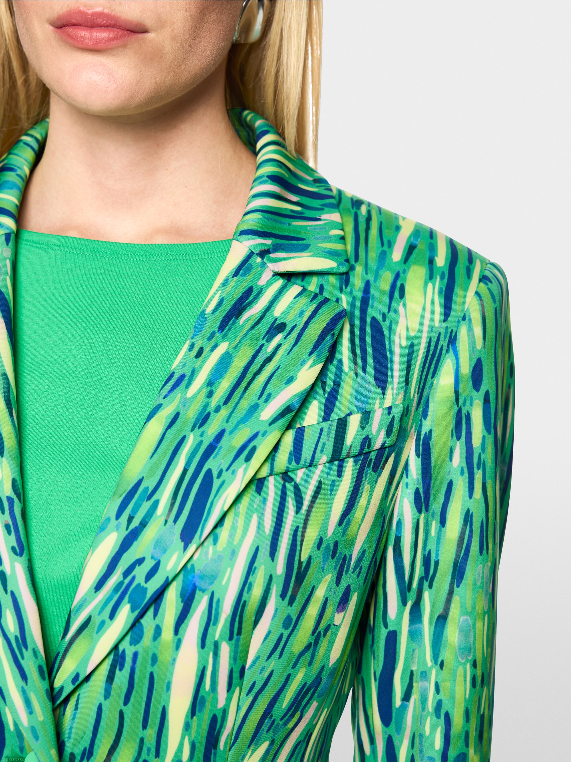 Blazer à deux boutons en jersey scuba