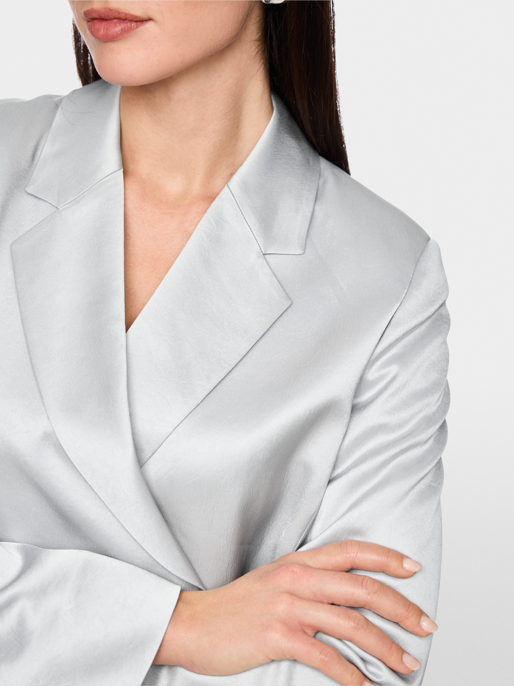 Elegant wrap blazer with waist belt