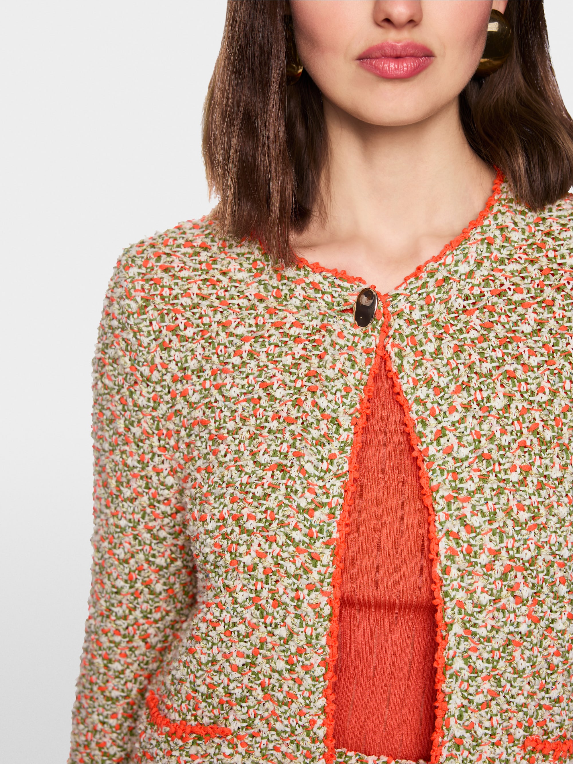 ‘Knitted in Germany’ bouclé cardigan