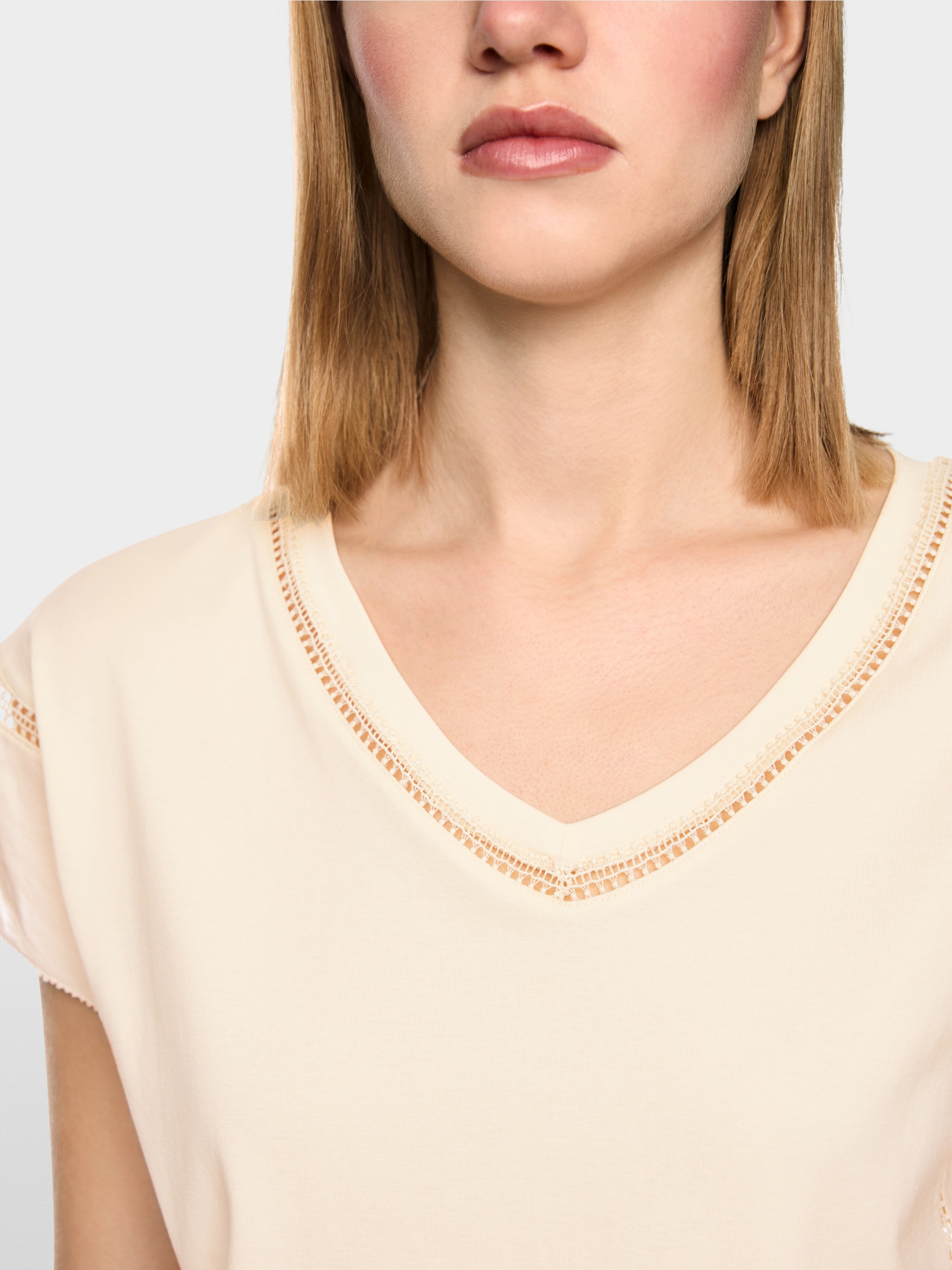 Shirt with cotton voile