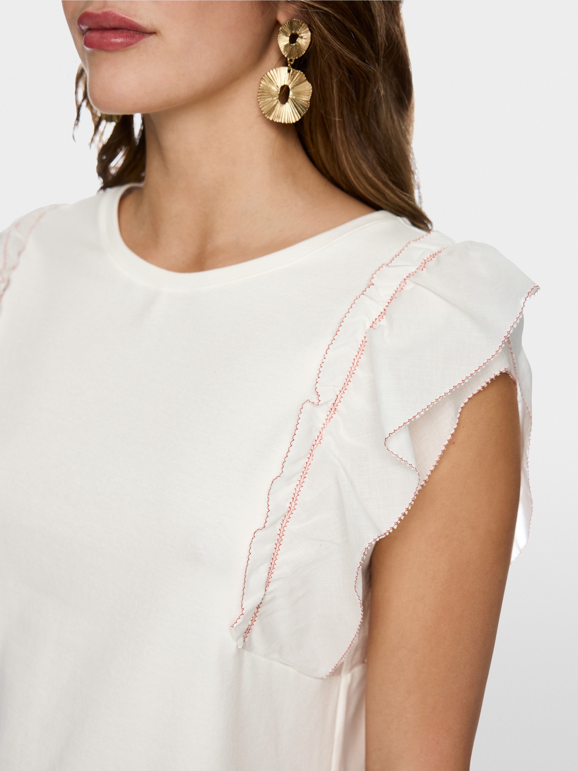 Feminine stretch cotton shirt