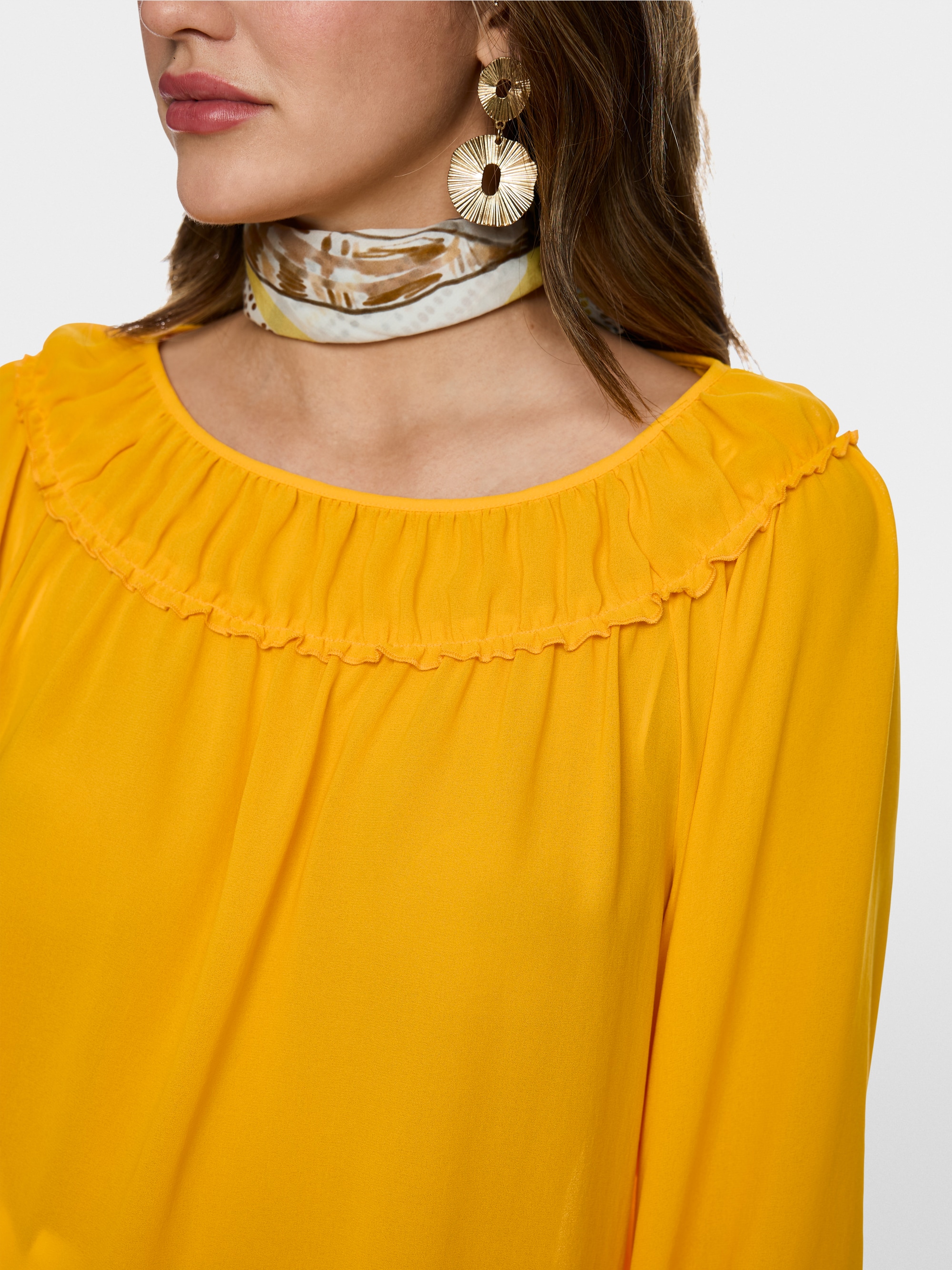 Blouse with Carmen neckline