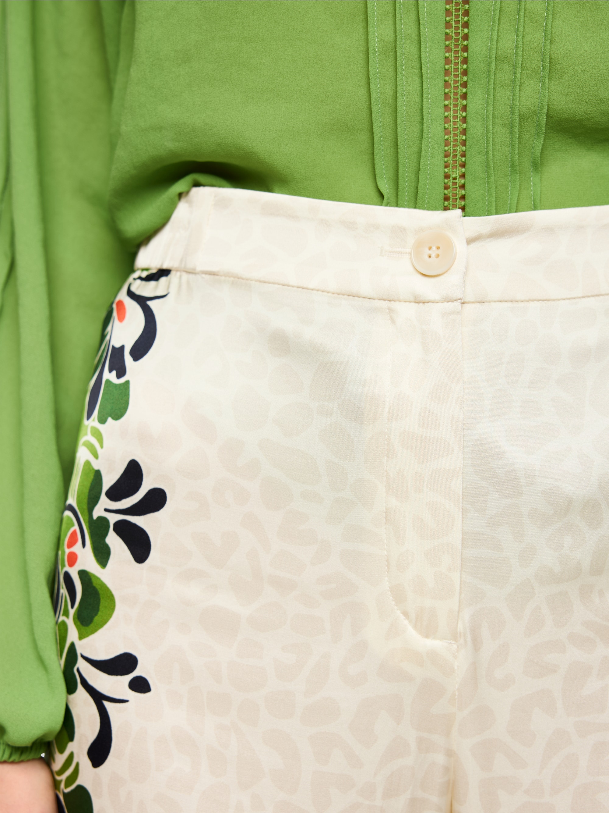 WARRI flowing trousers with print mix