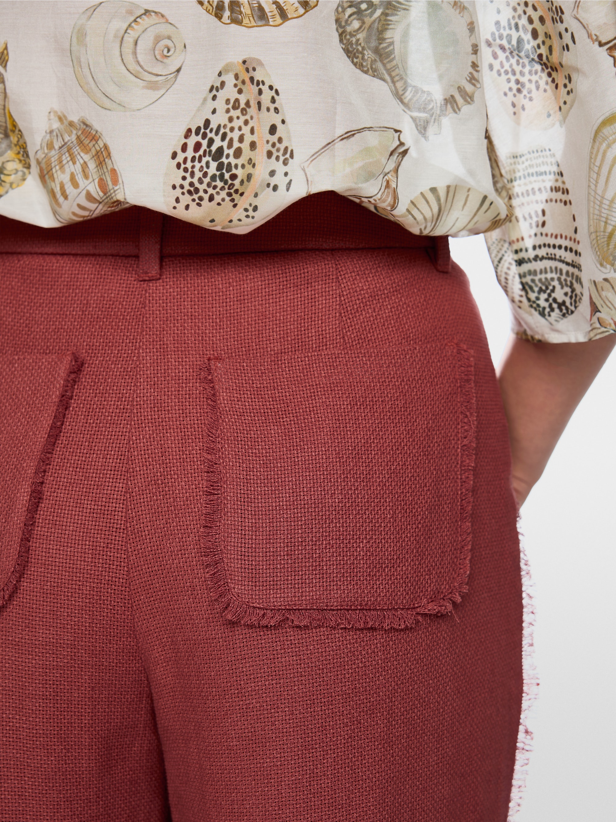 WUKARI linen-viscose blend trousers