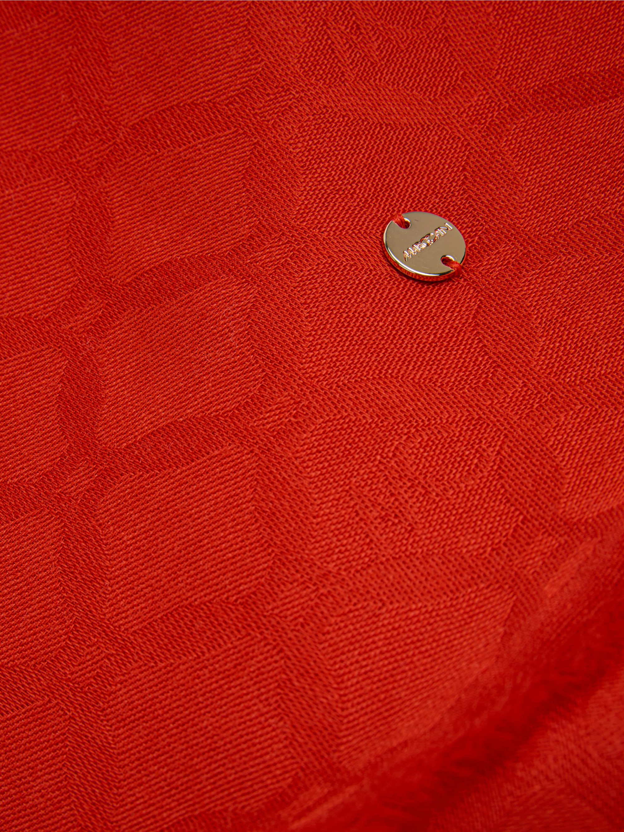 Scheerwollen sjaal met korte franjes