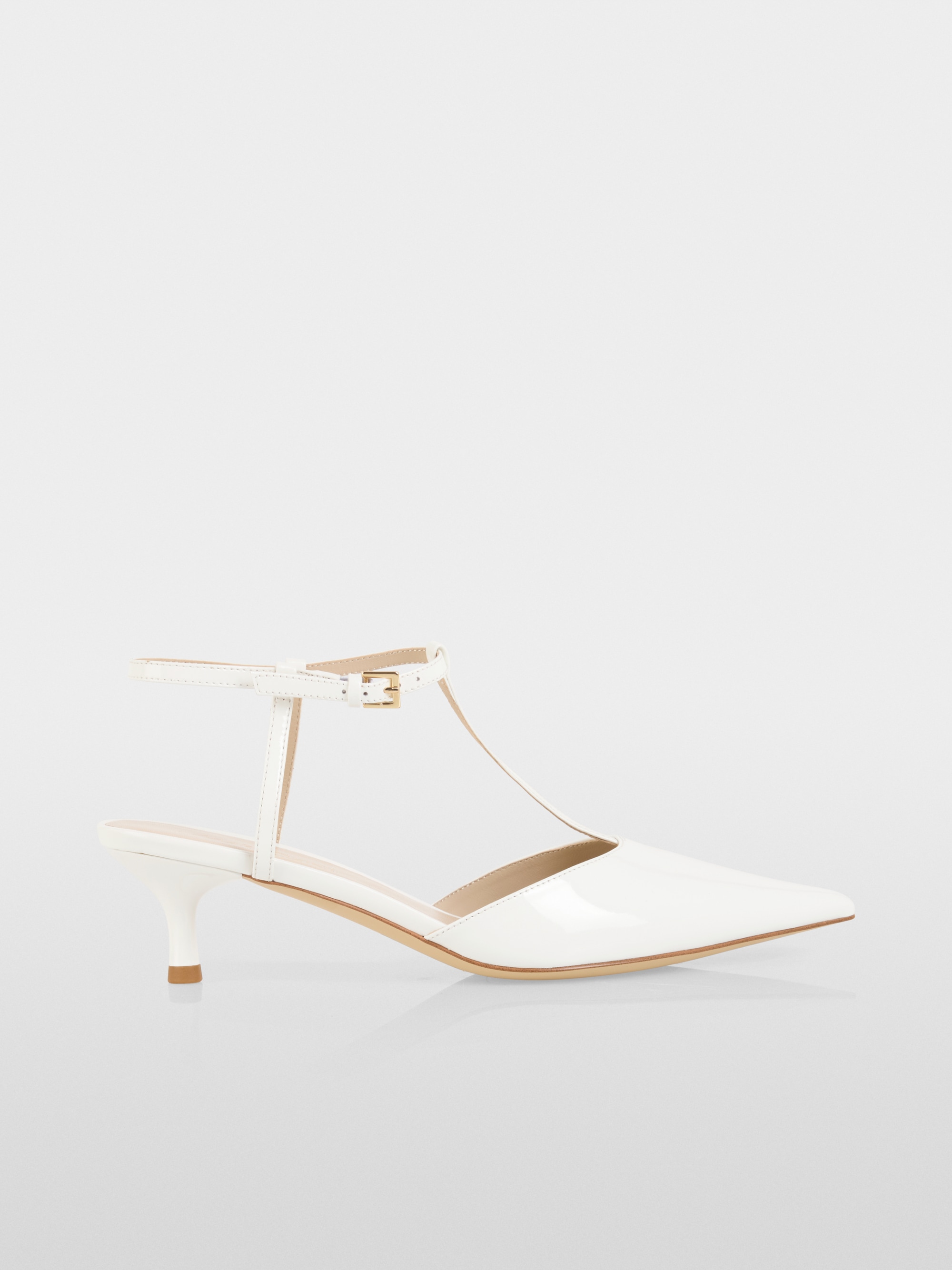 Escarpins à lanières en cuir verni