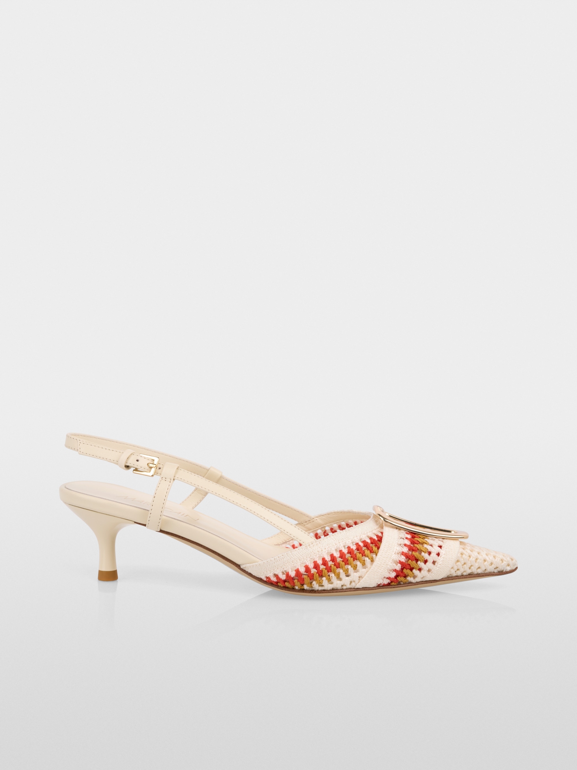 Slingback pumps with knit