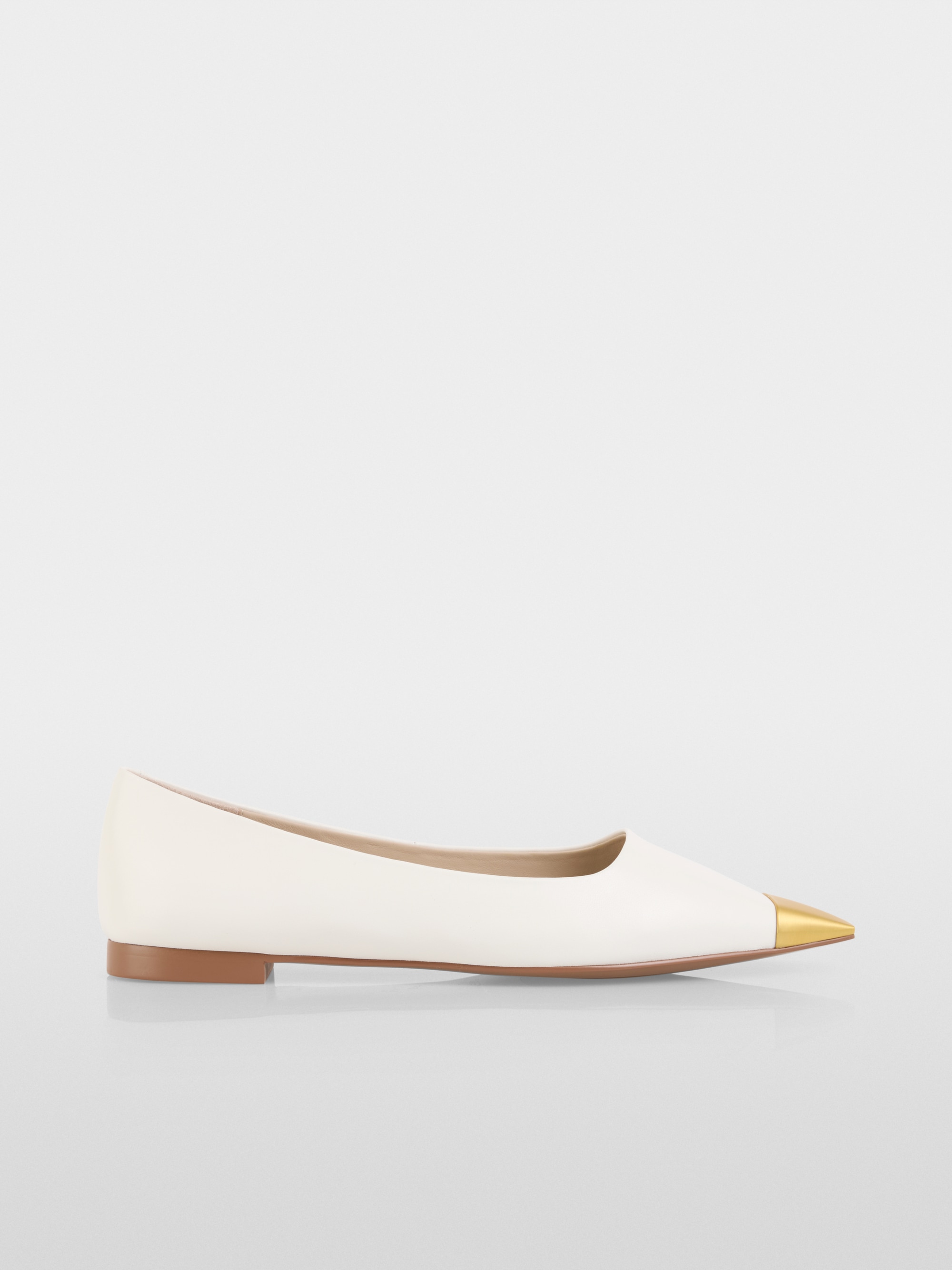 Leather ballerina flats