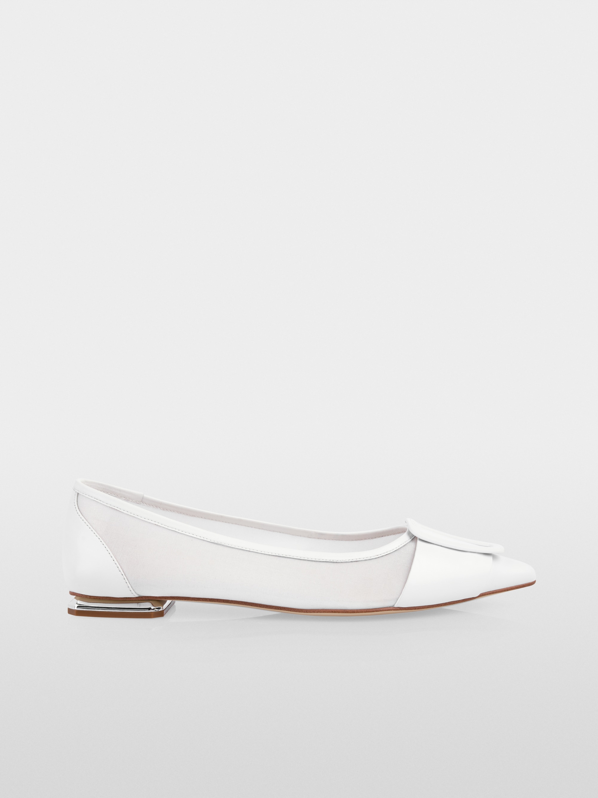 Ballerines pointues avec empiècement en maille