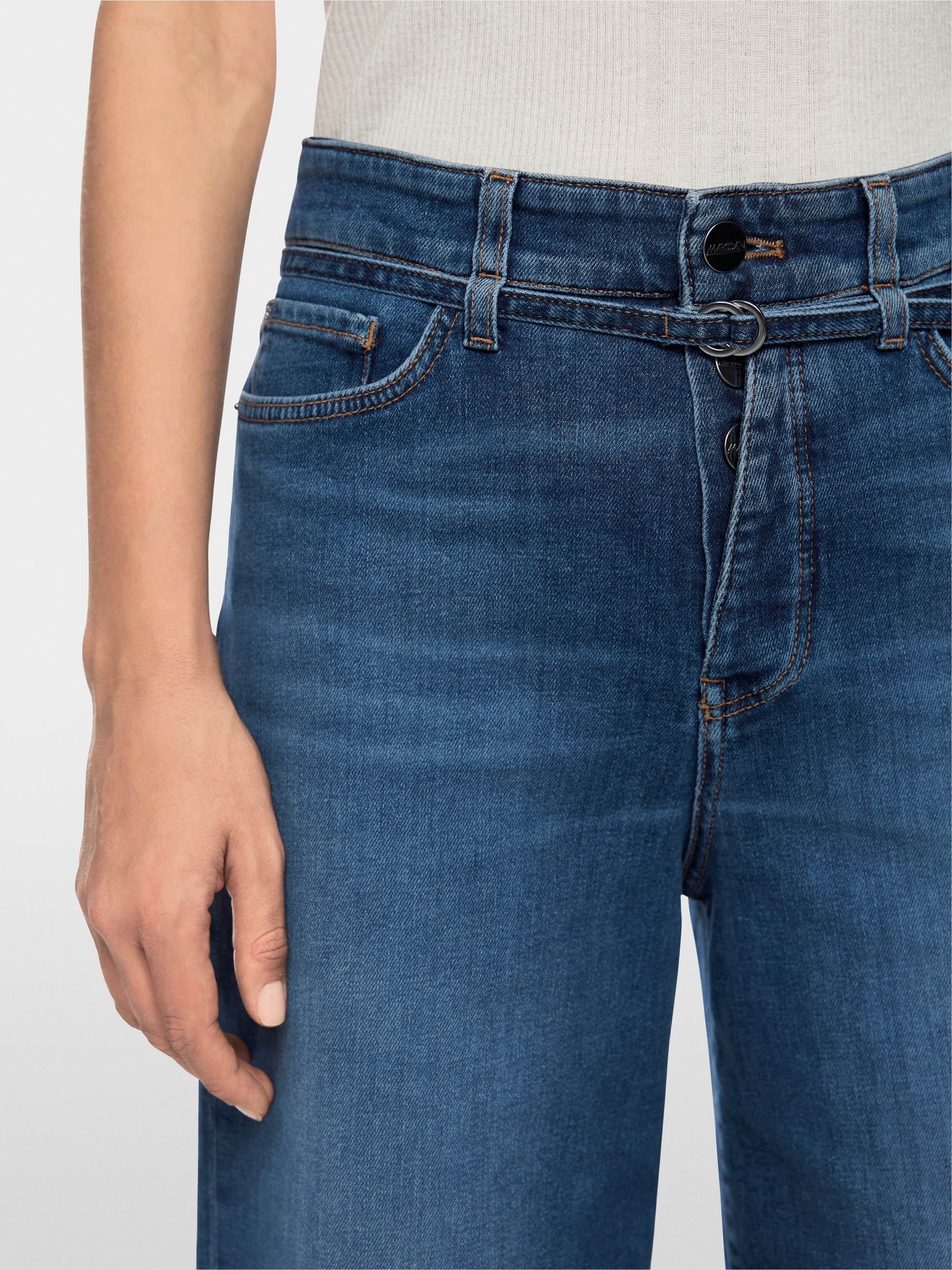 WAUKEE wide-cut jeans with high waist