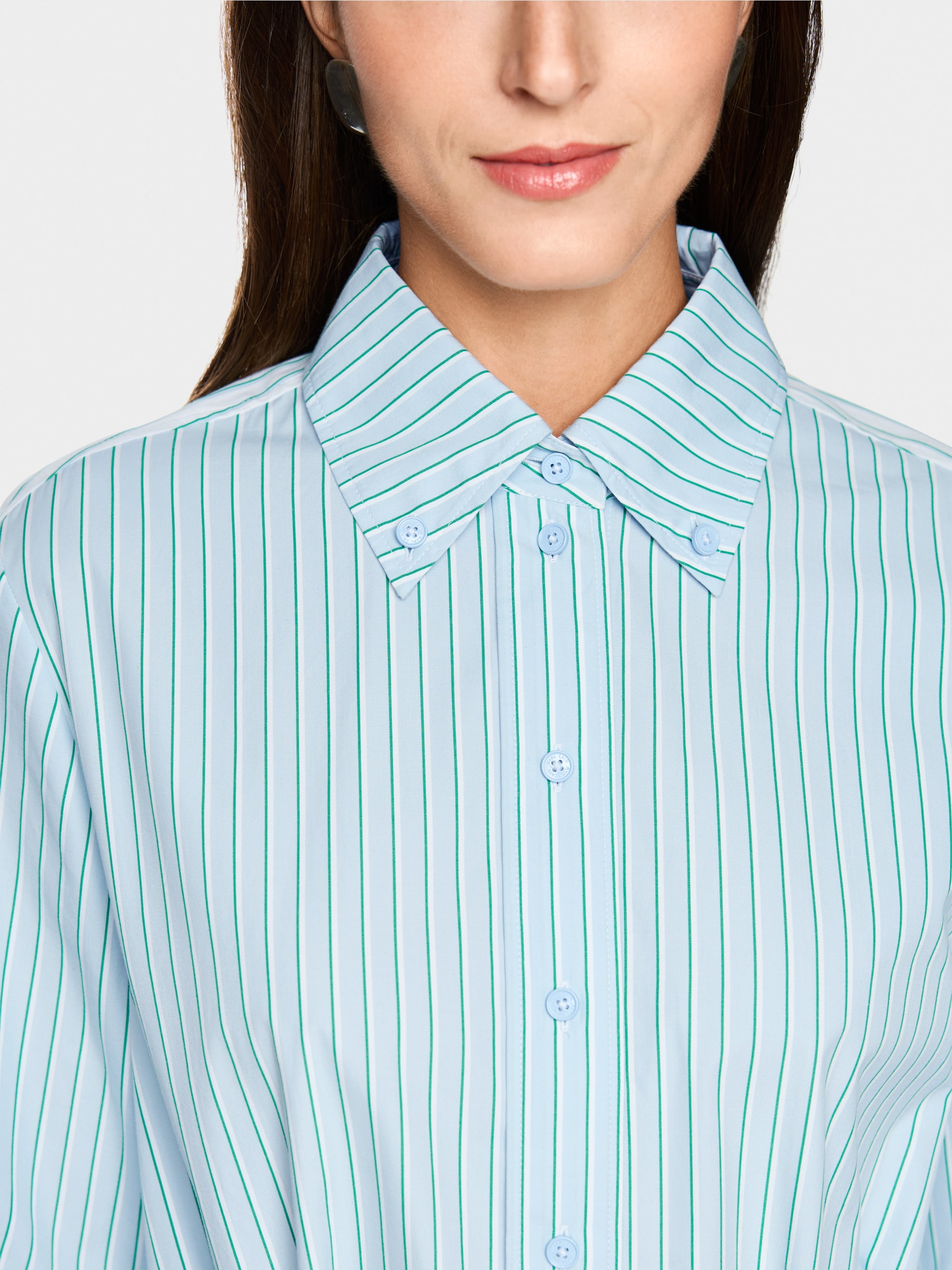 Striped mini dress made from cotton