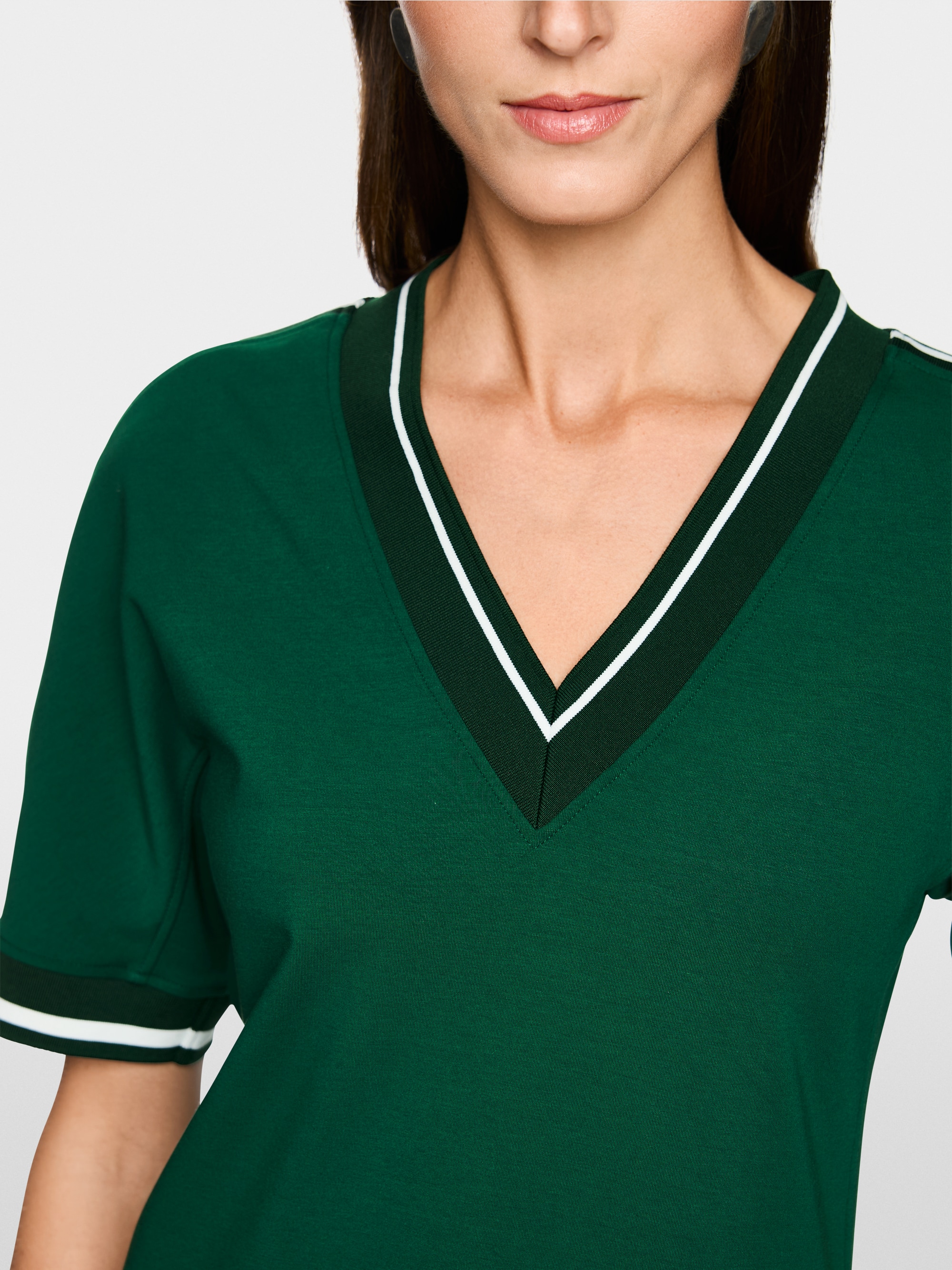 Sporty dress with striped details