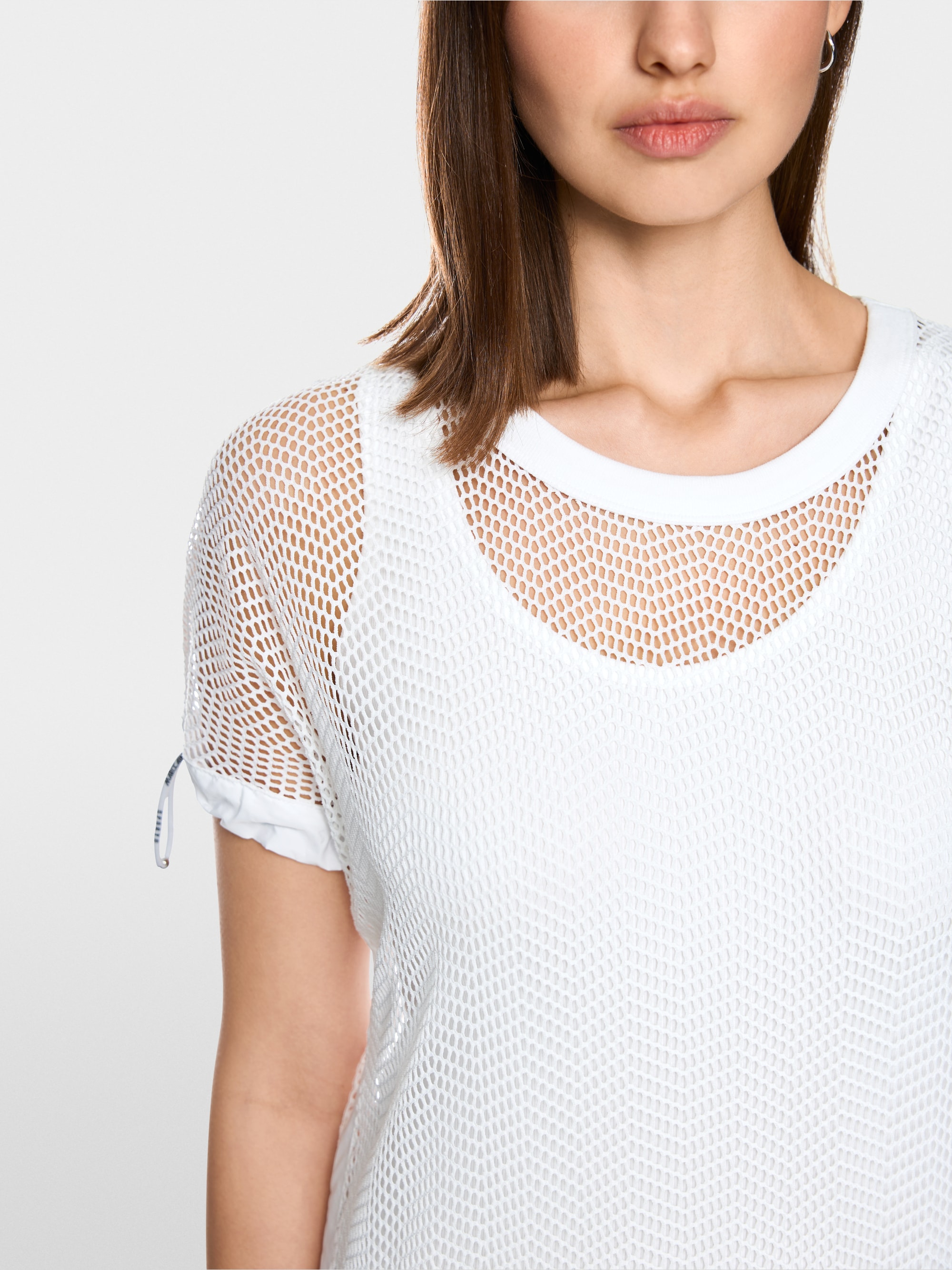 Dress with mesh look