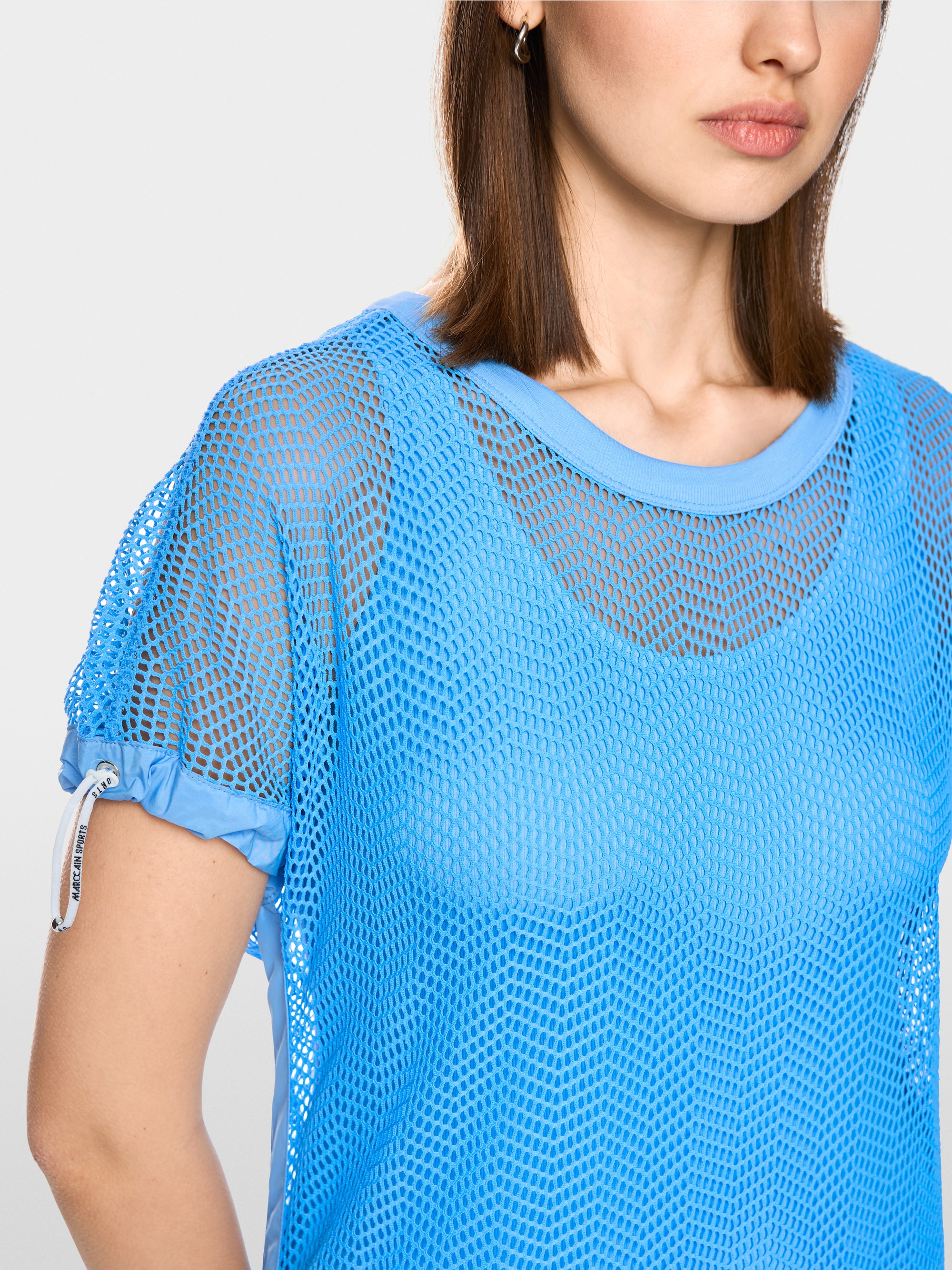 Dress with mesh look