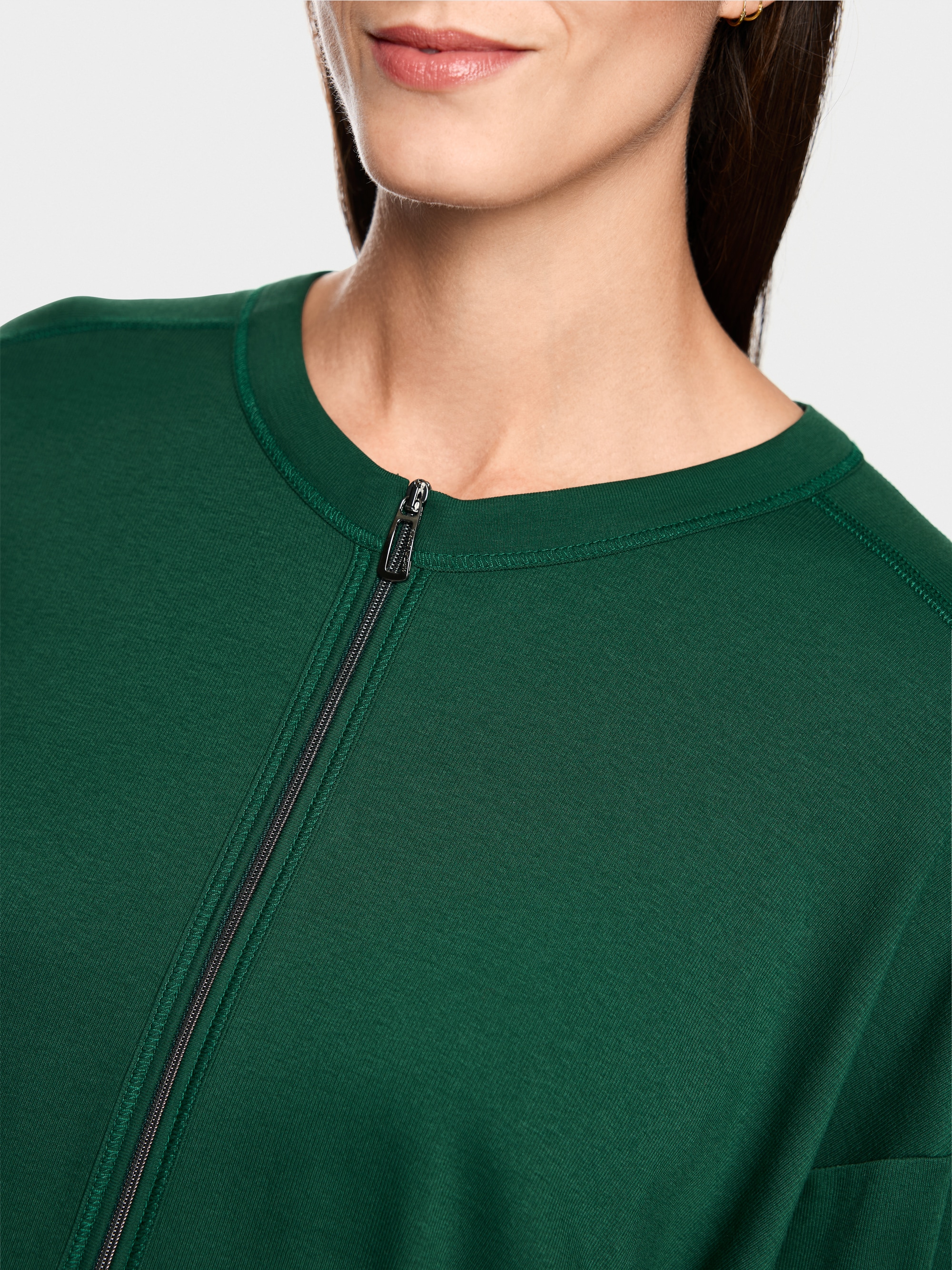 Lightweight stretch cotton jersey jacket