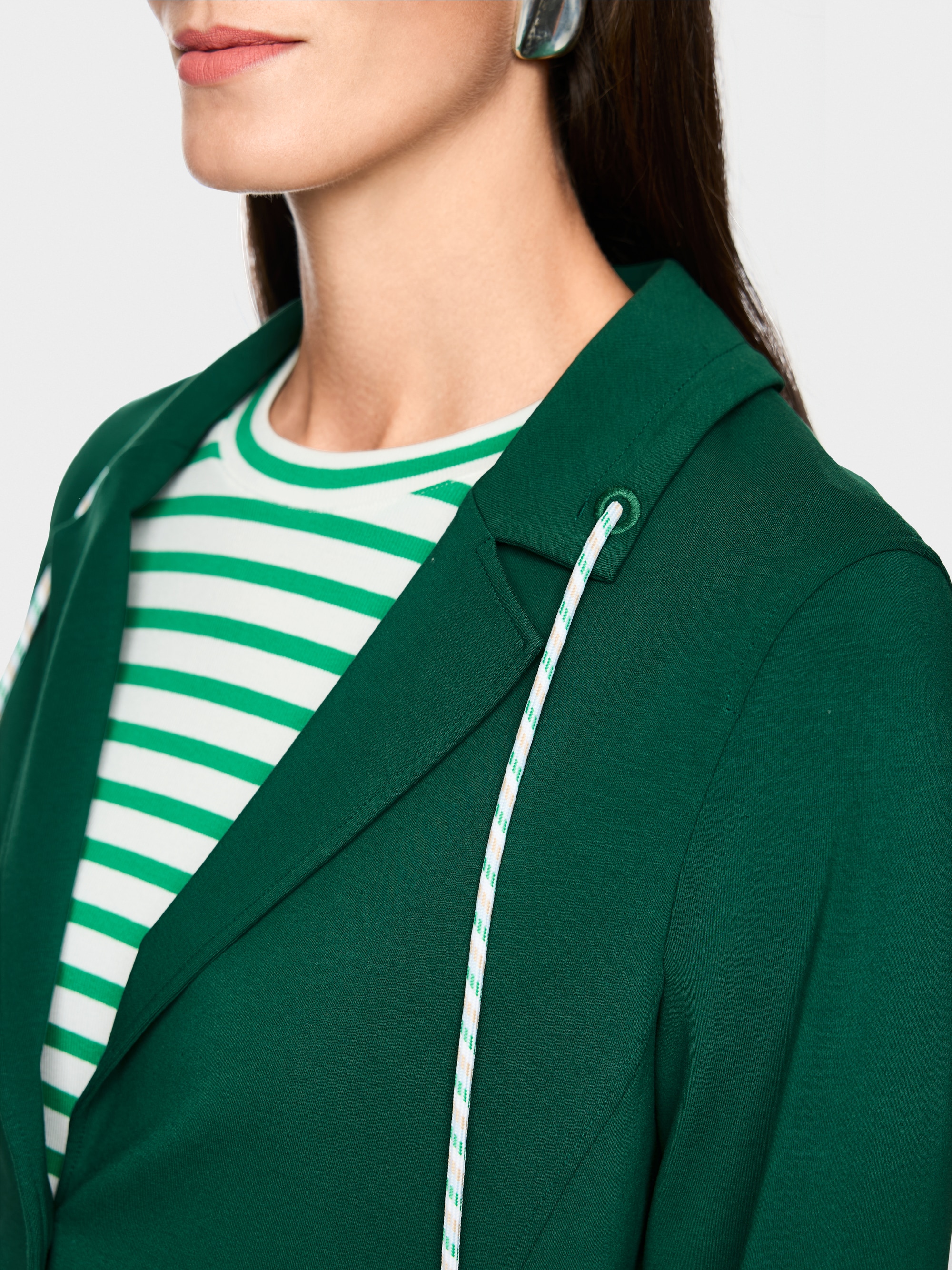 Sporty blazer with striped details