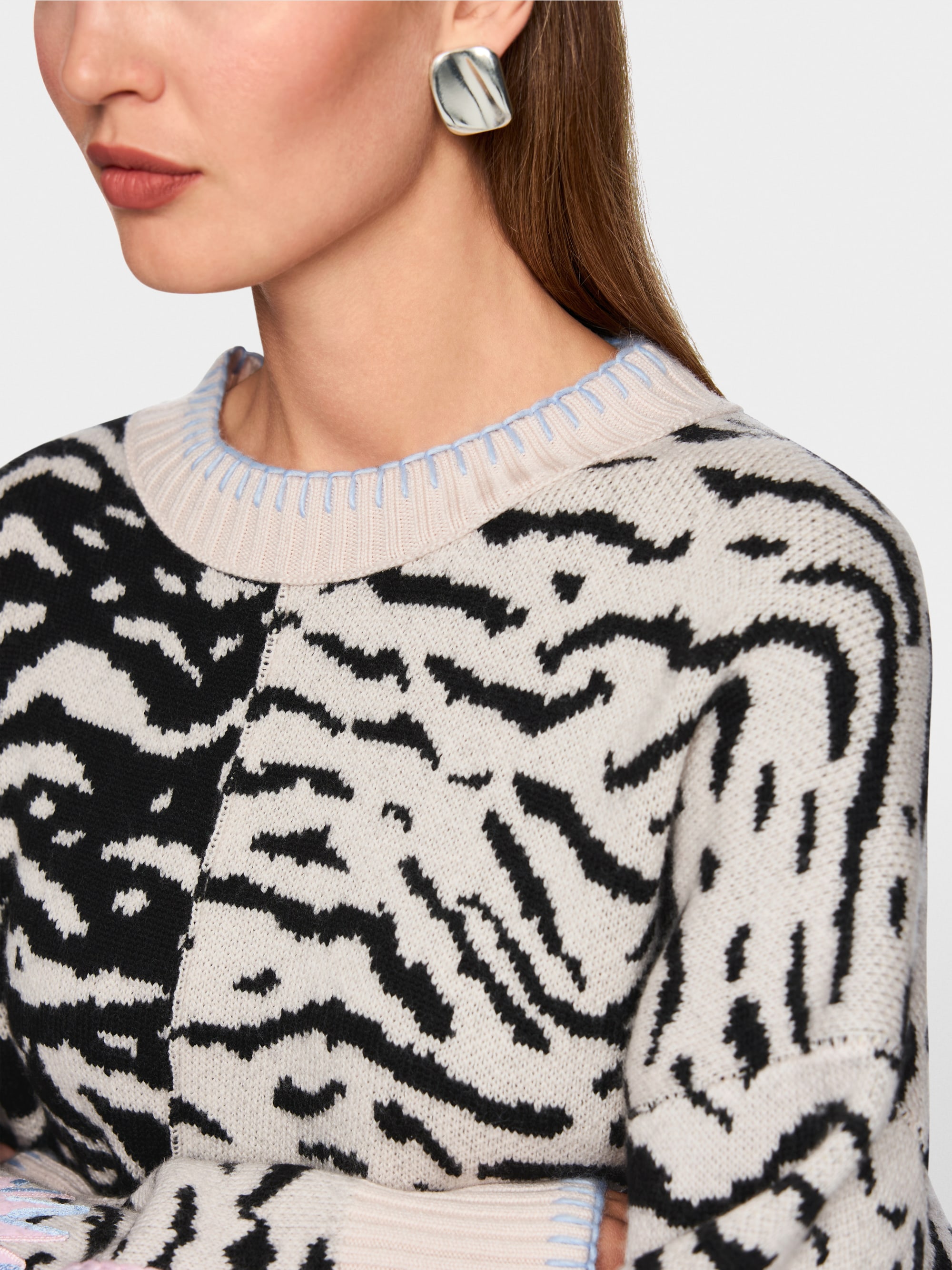 Pull à imprimé animalier