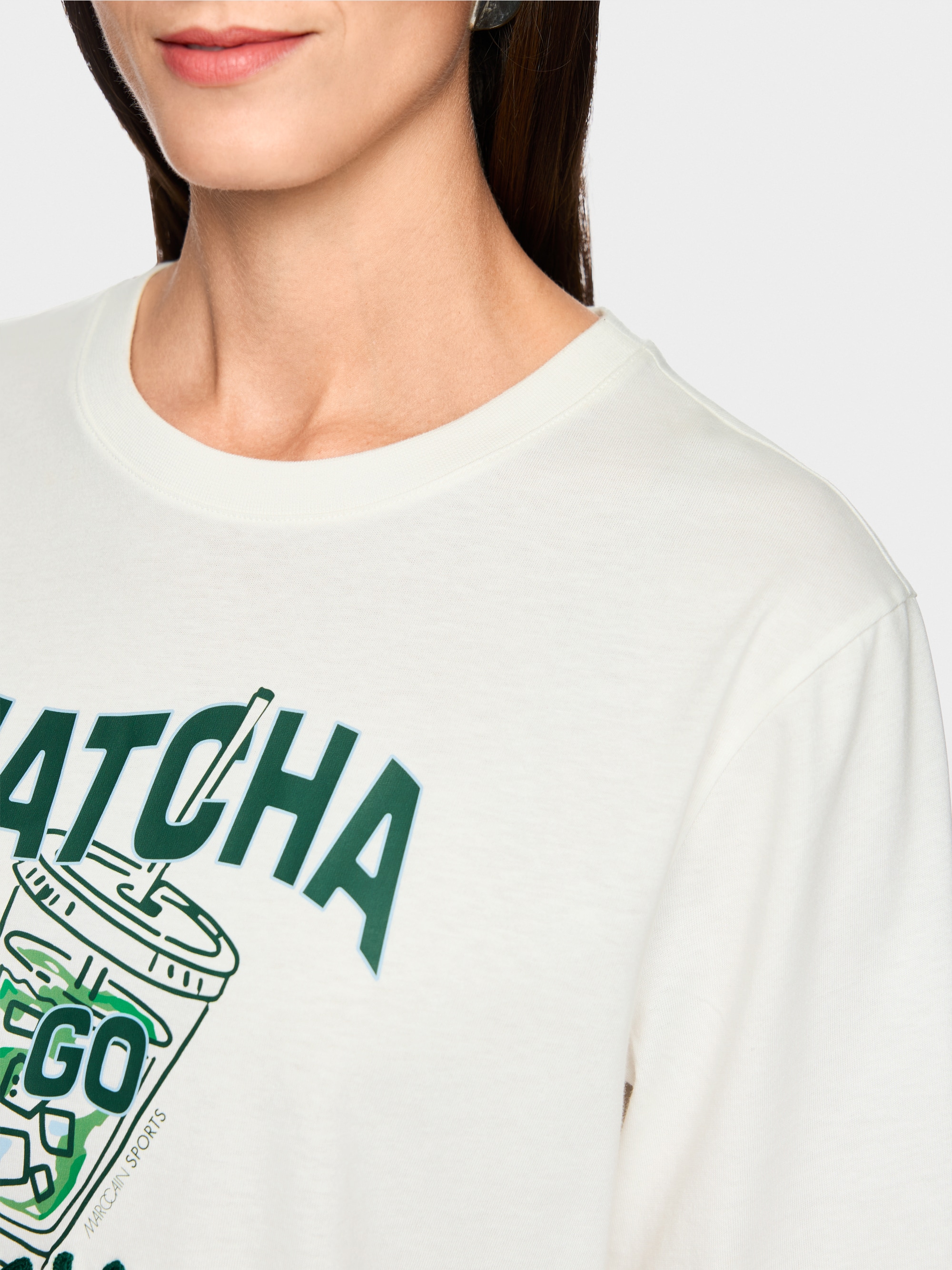 ‘Rethink Together’ matcha print shirt