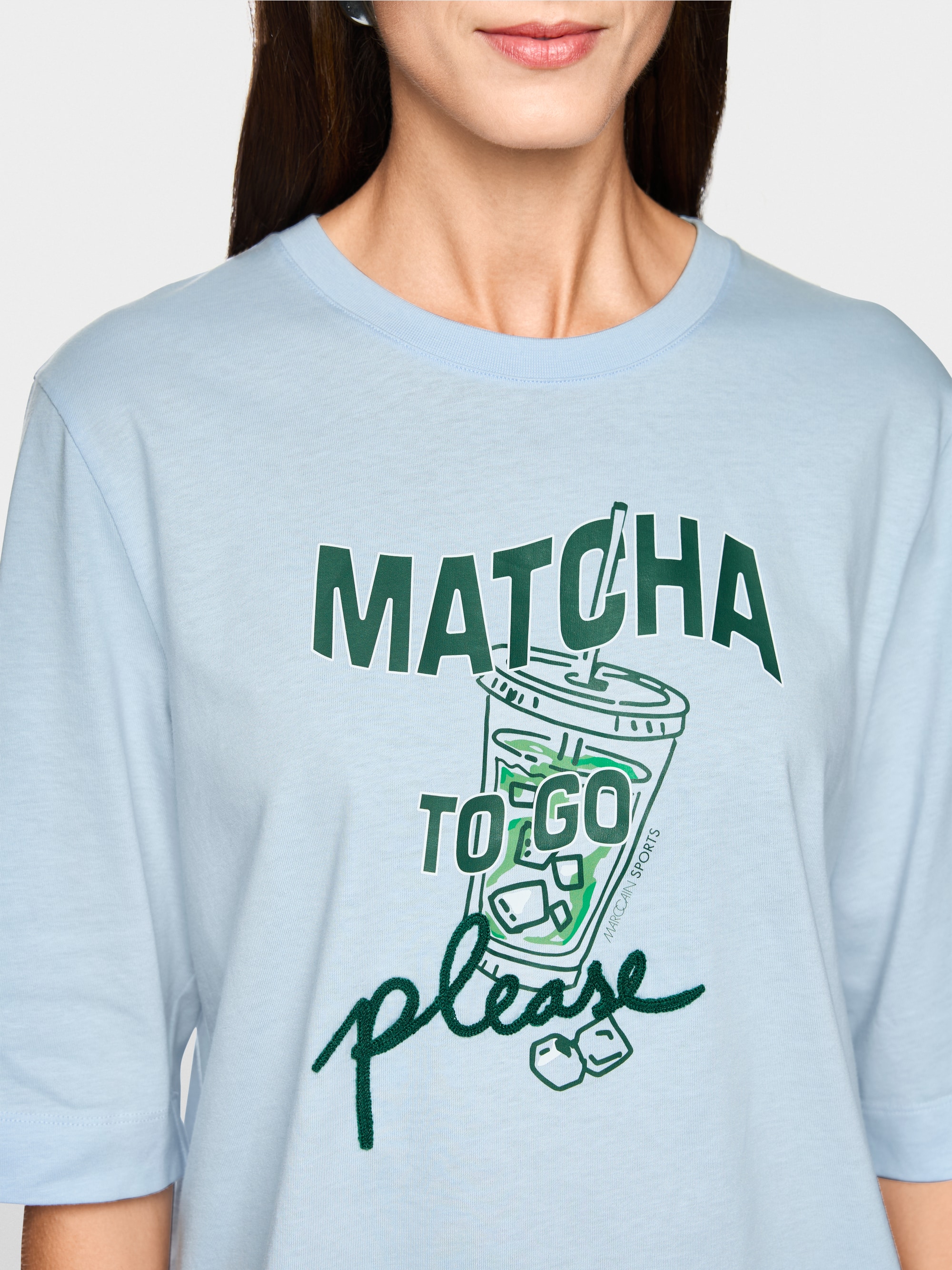 ‘Rethink Together’ matcha print shirt
