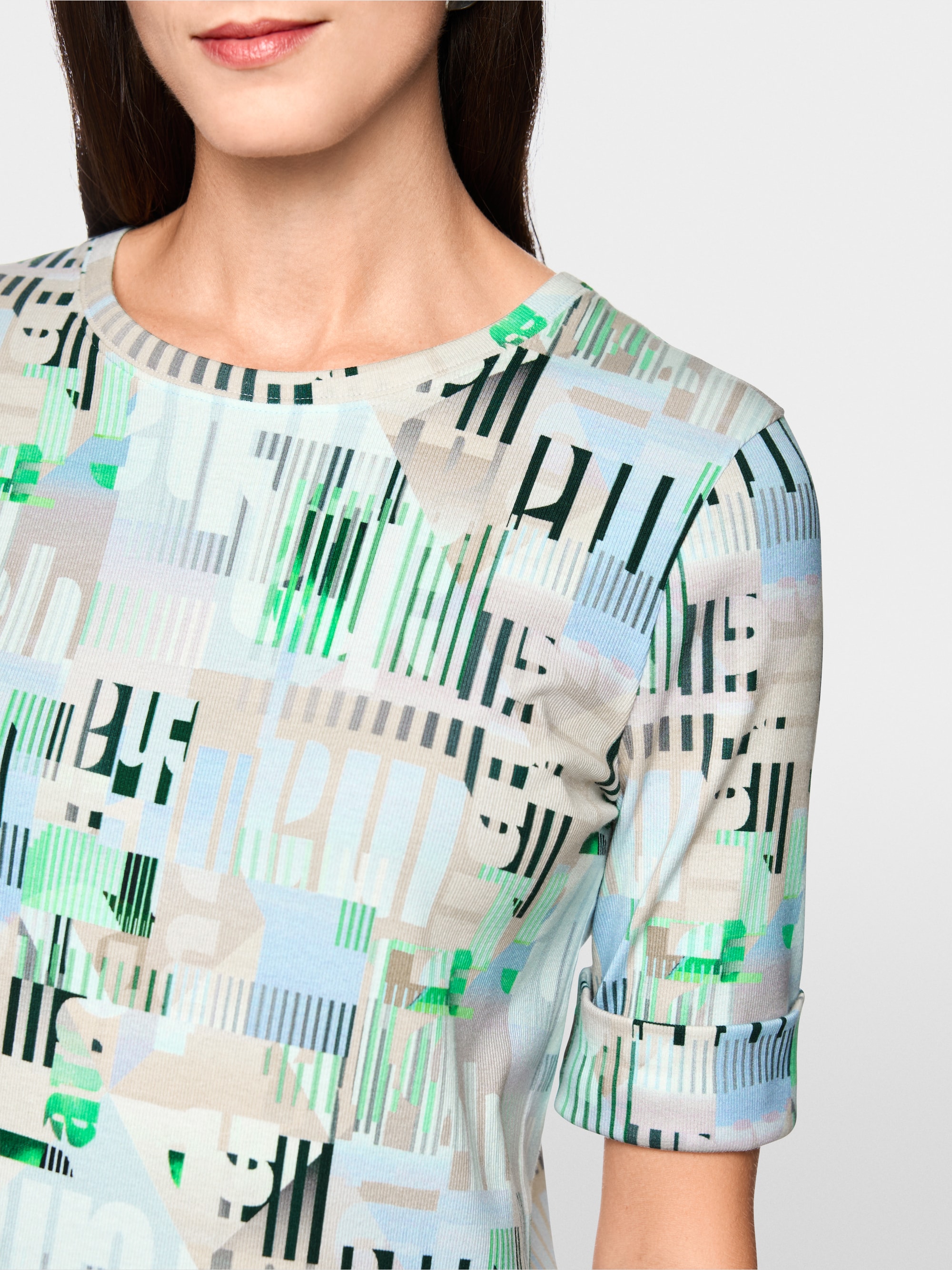 Ribbed stretch cotton shirt