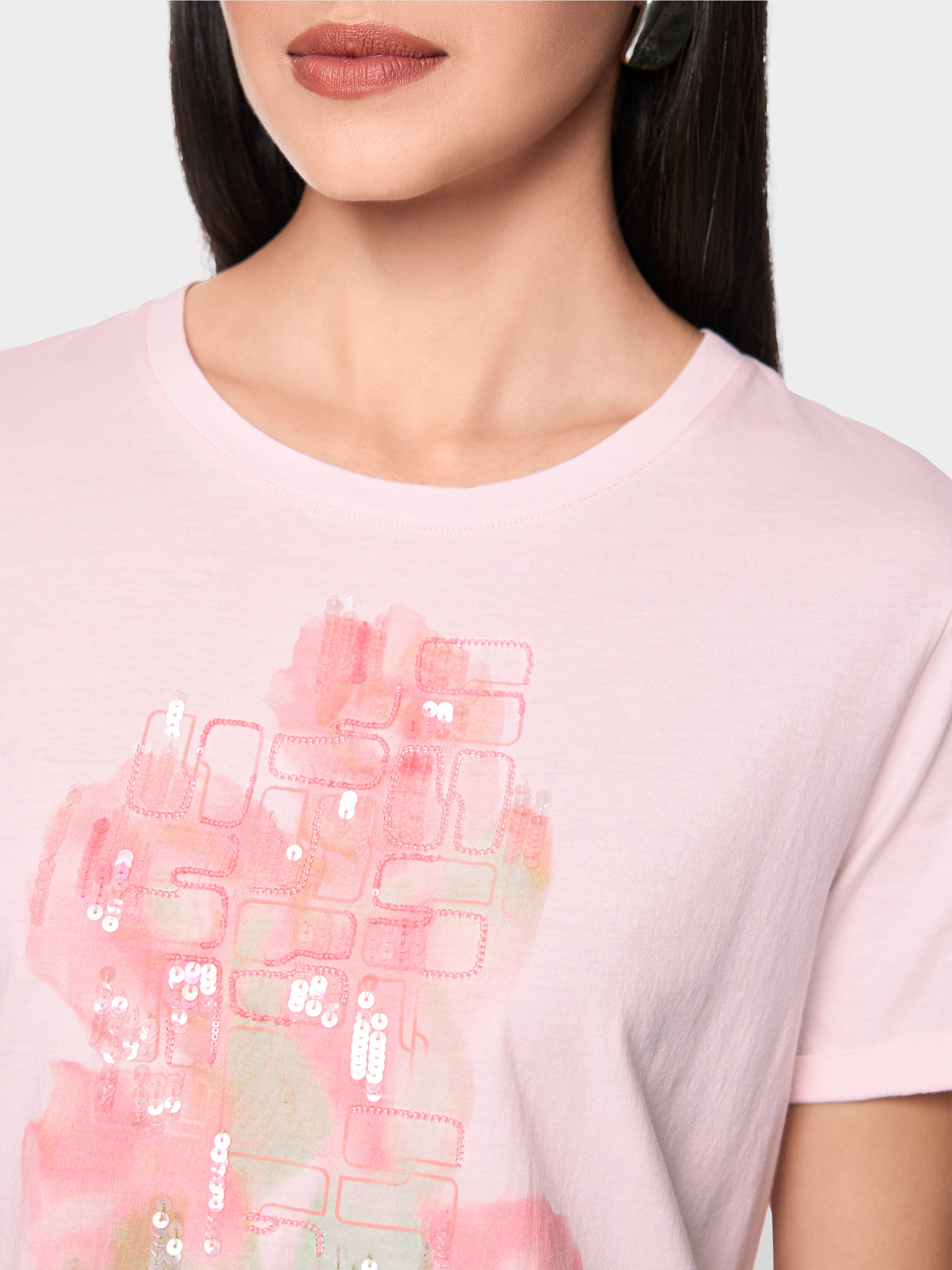 Cotton T-shirt with appliqué