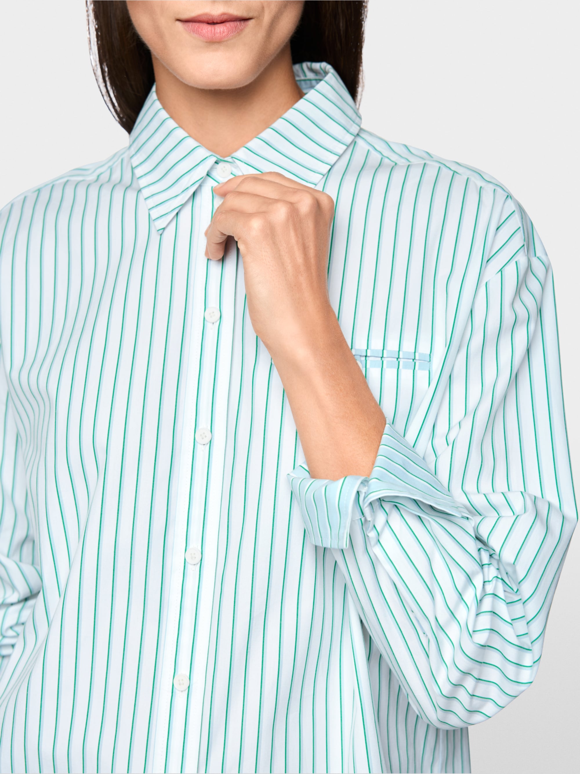 Striped cotton shirt blouse