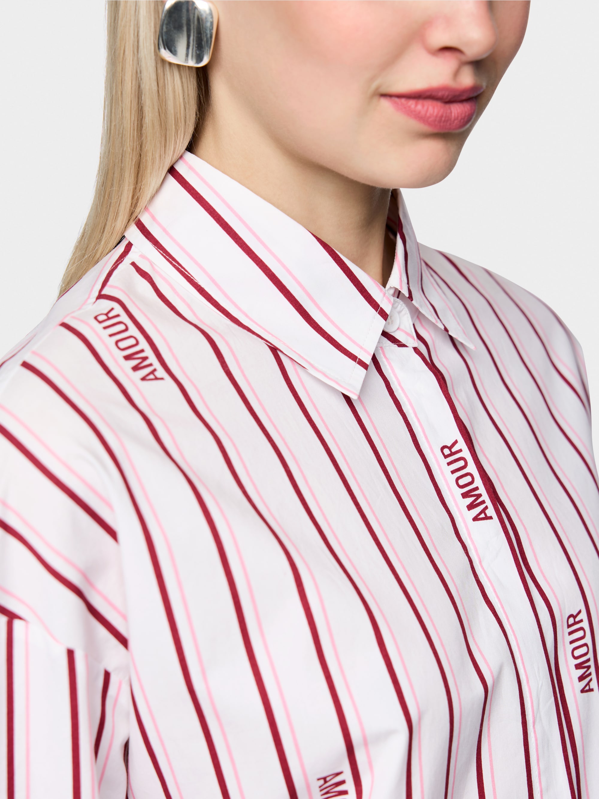 ‘Rethink Together’ striped blouse
