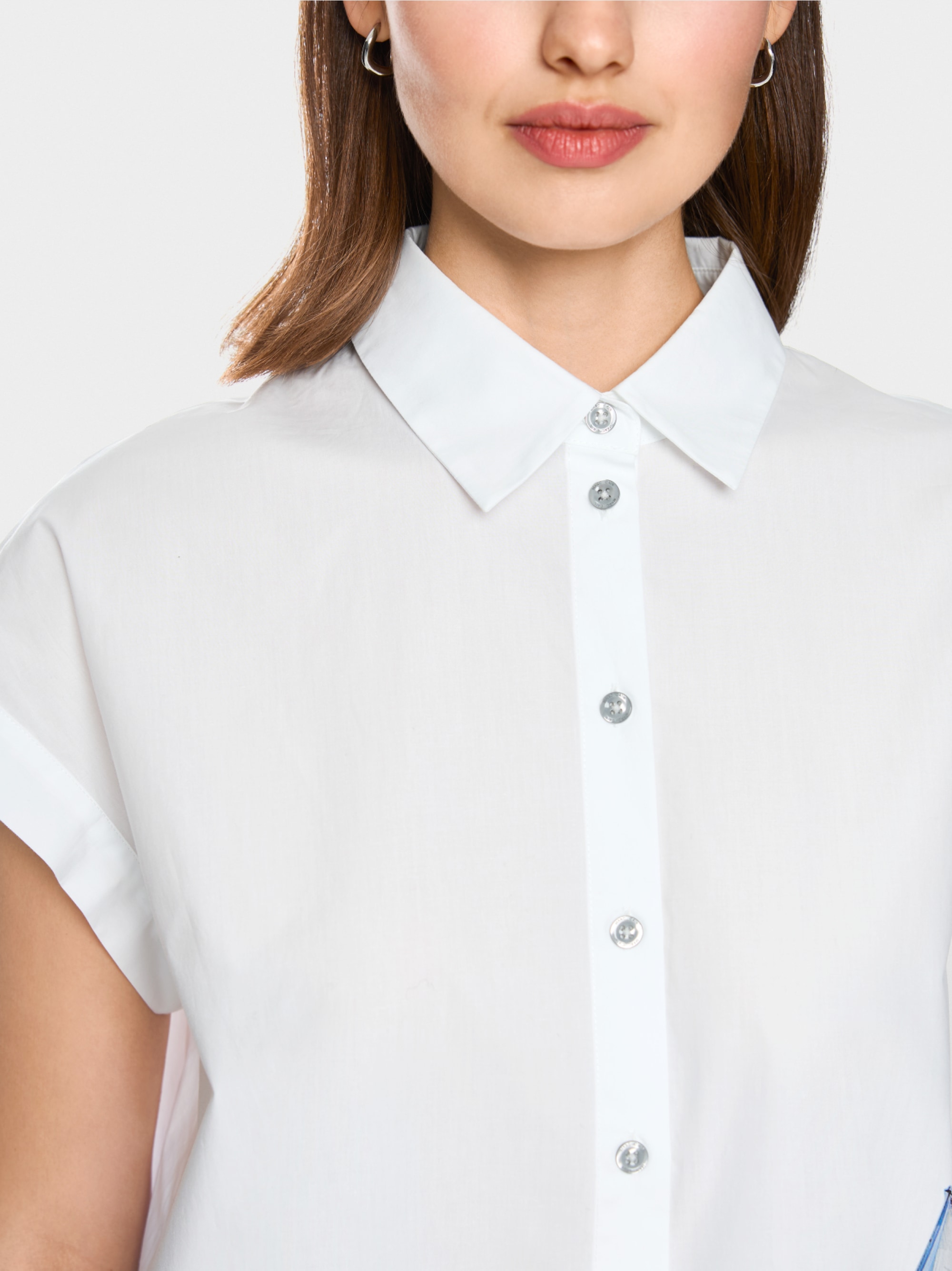 Blouse with maritime print