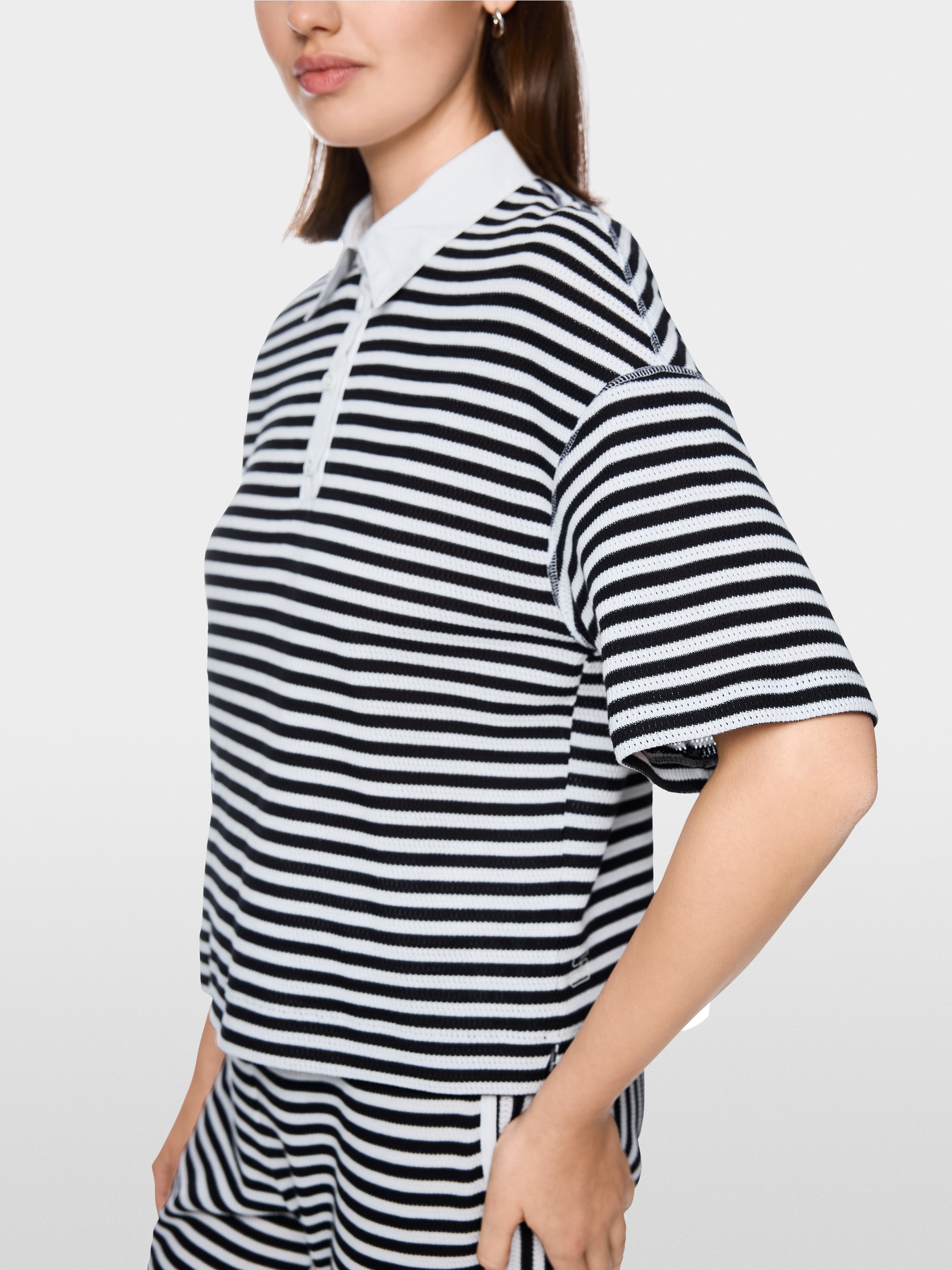 Striped polo shirt