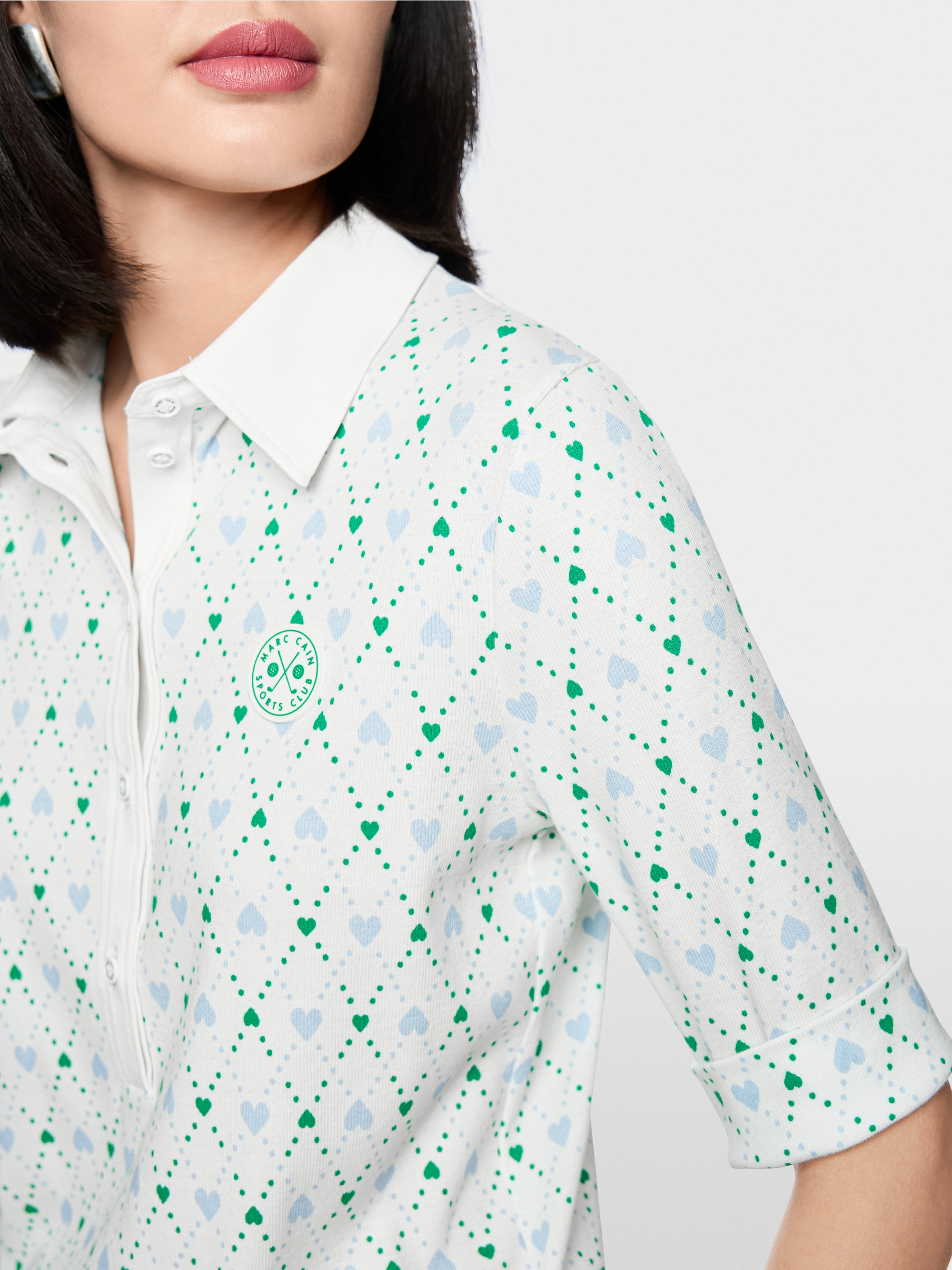 Polo shirt with heart print