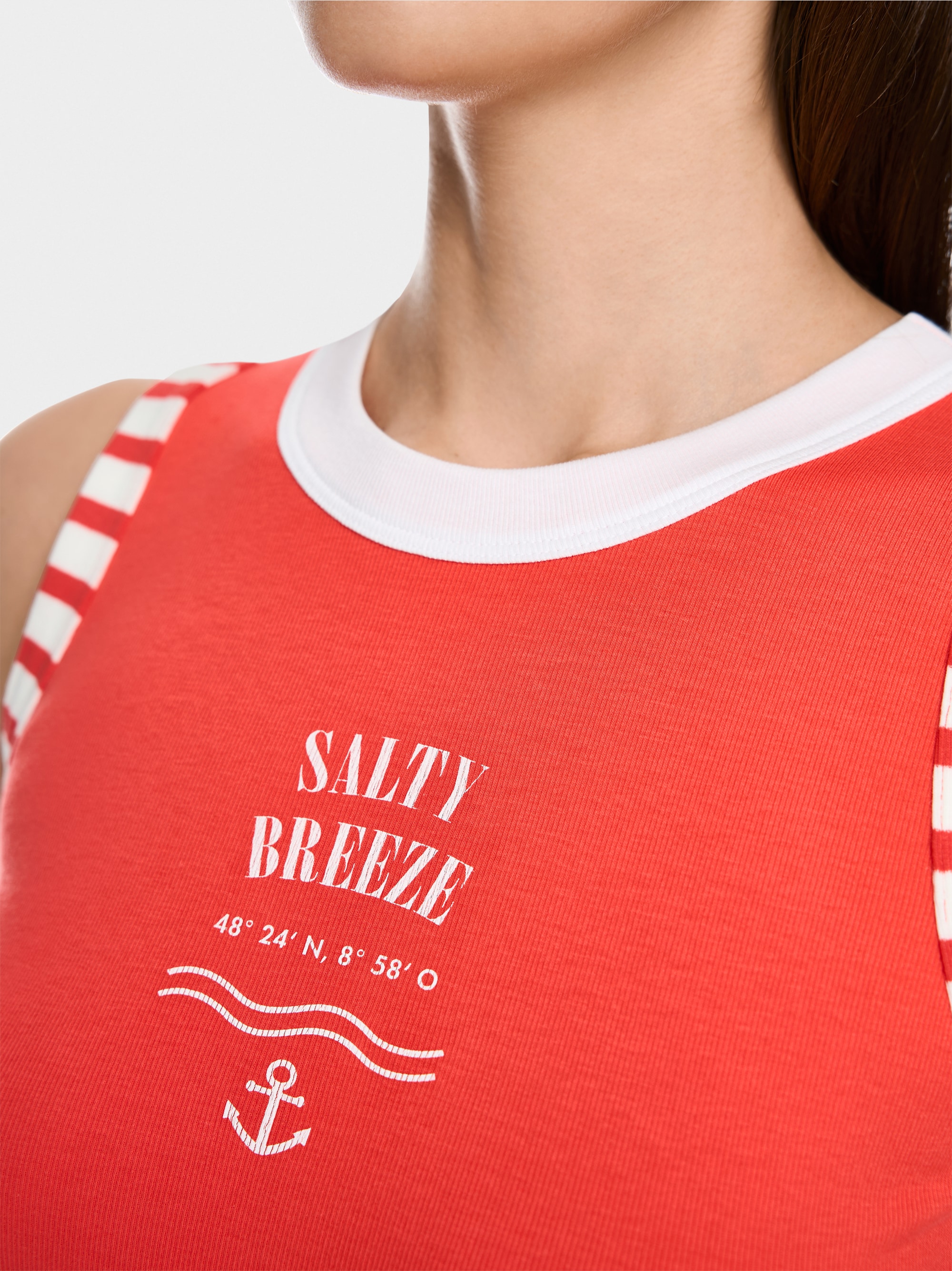 Top à imprimé marin