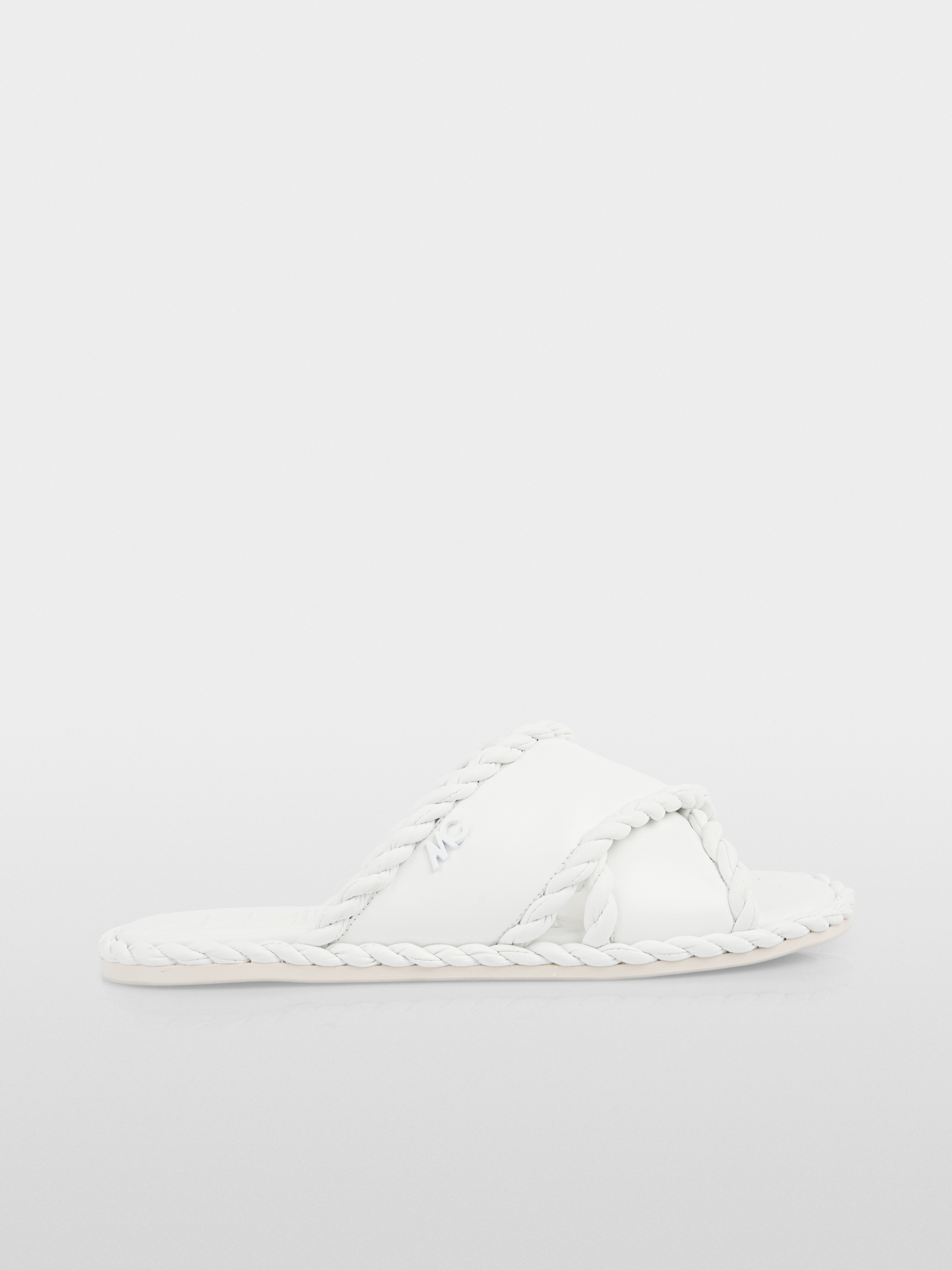 Flat mules with cord detail