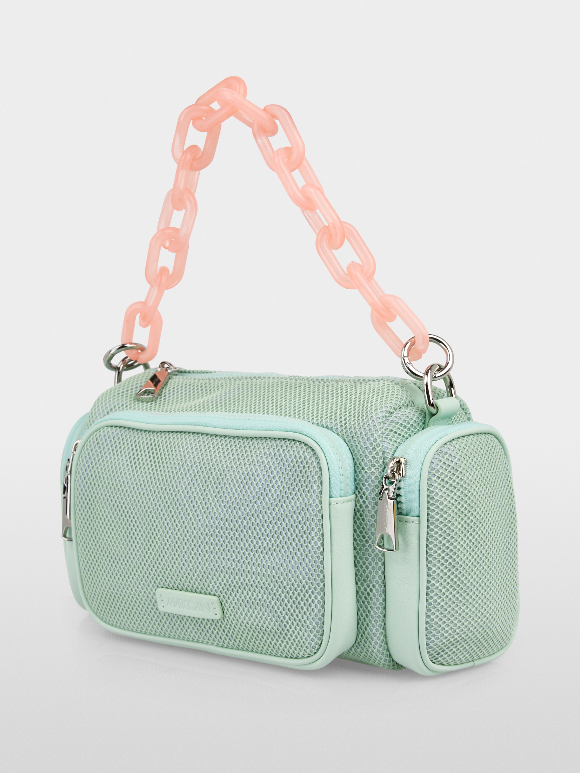 Mesh-look shoulder bag