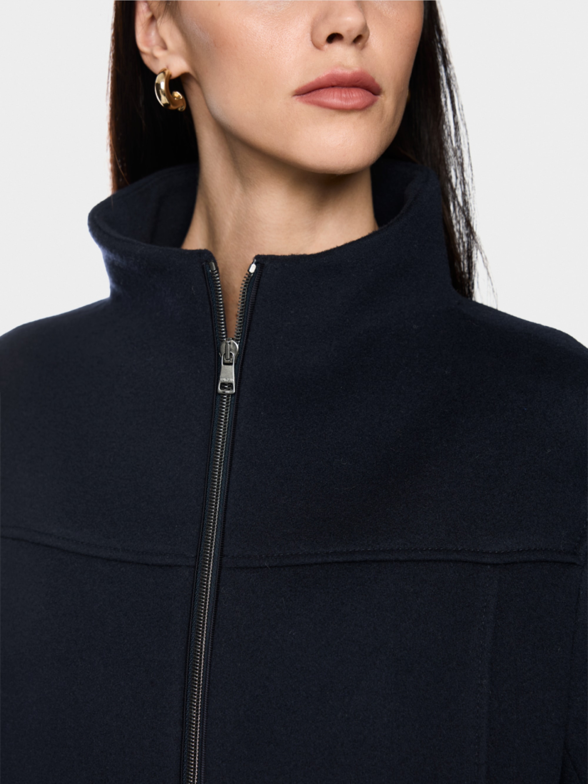 Jacket in new wool with cashmere