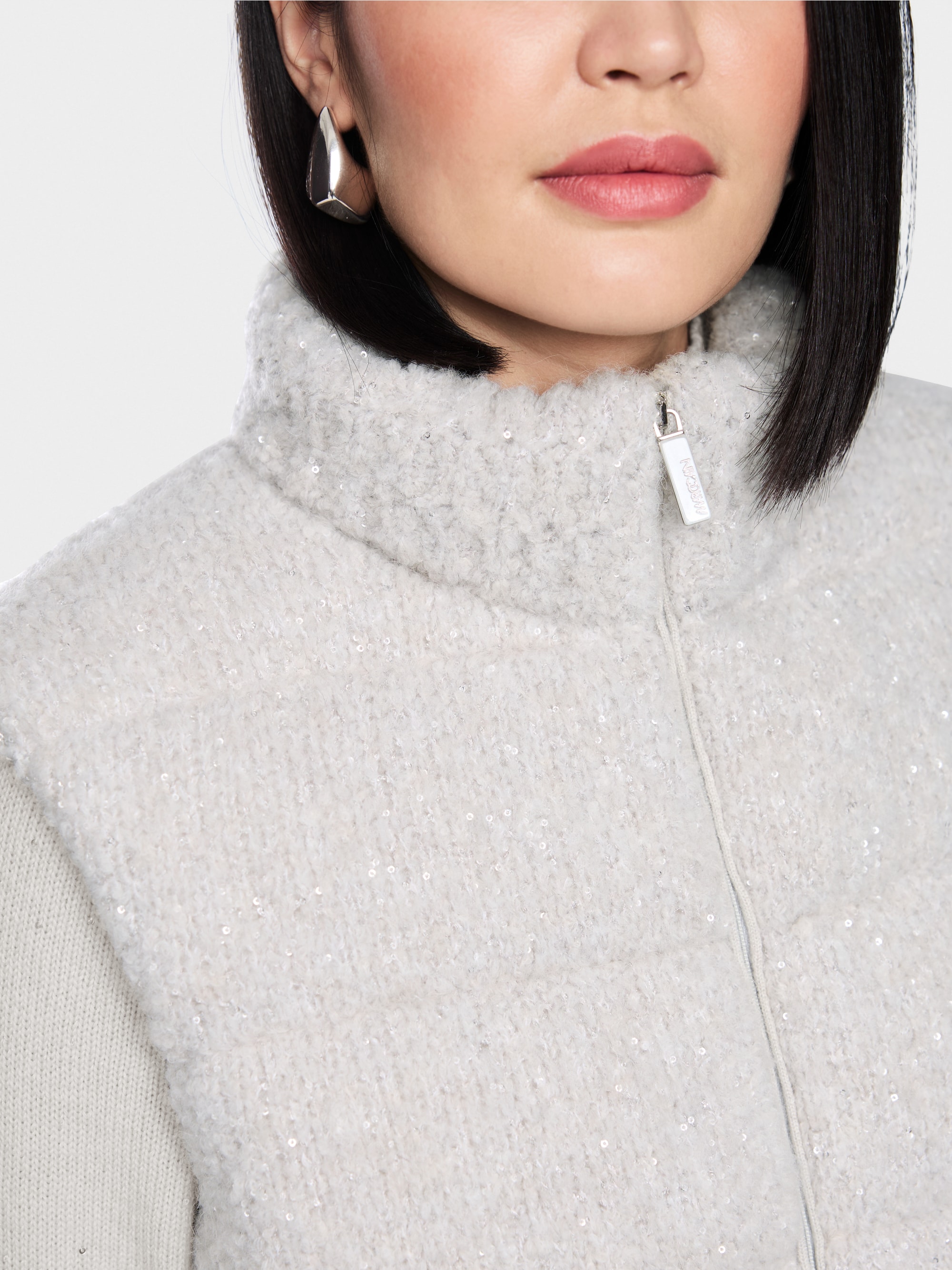 ‘Knitted in Germany’ bouclé waistcoat