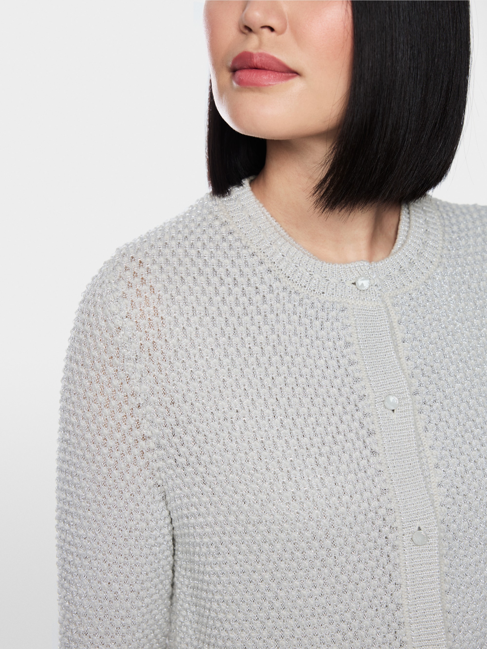 ‘Knitted in Germany’ pearl knit cardigan