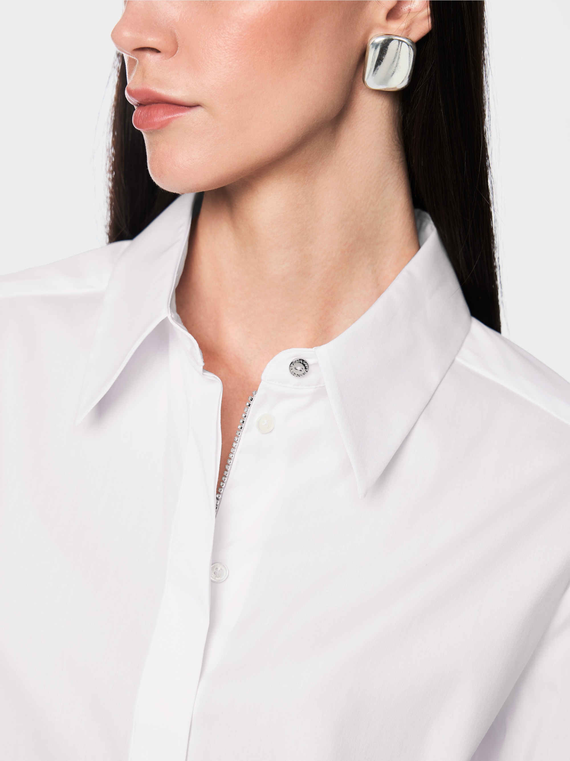 Stretch cotton blouse