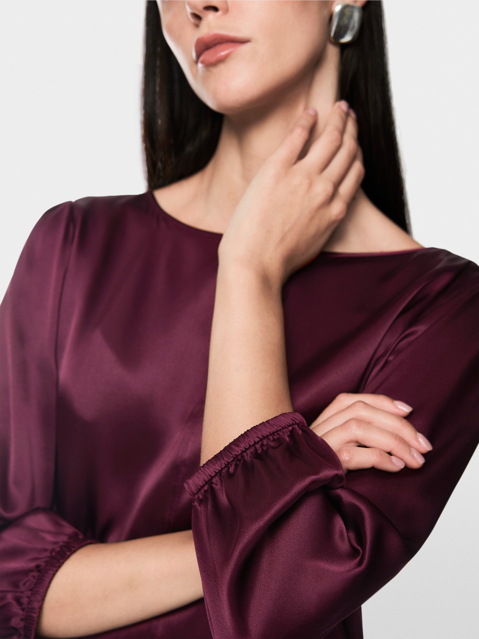 Silk blouse with 3/4 sleeves