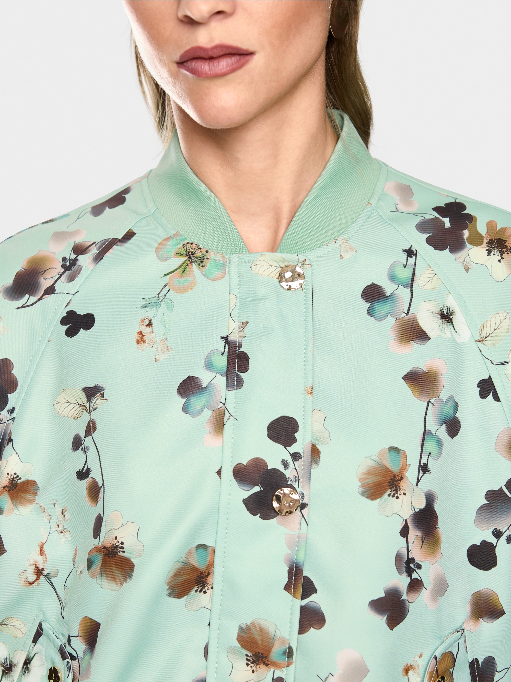 Blouson jacket with floral print