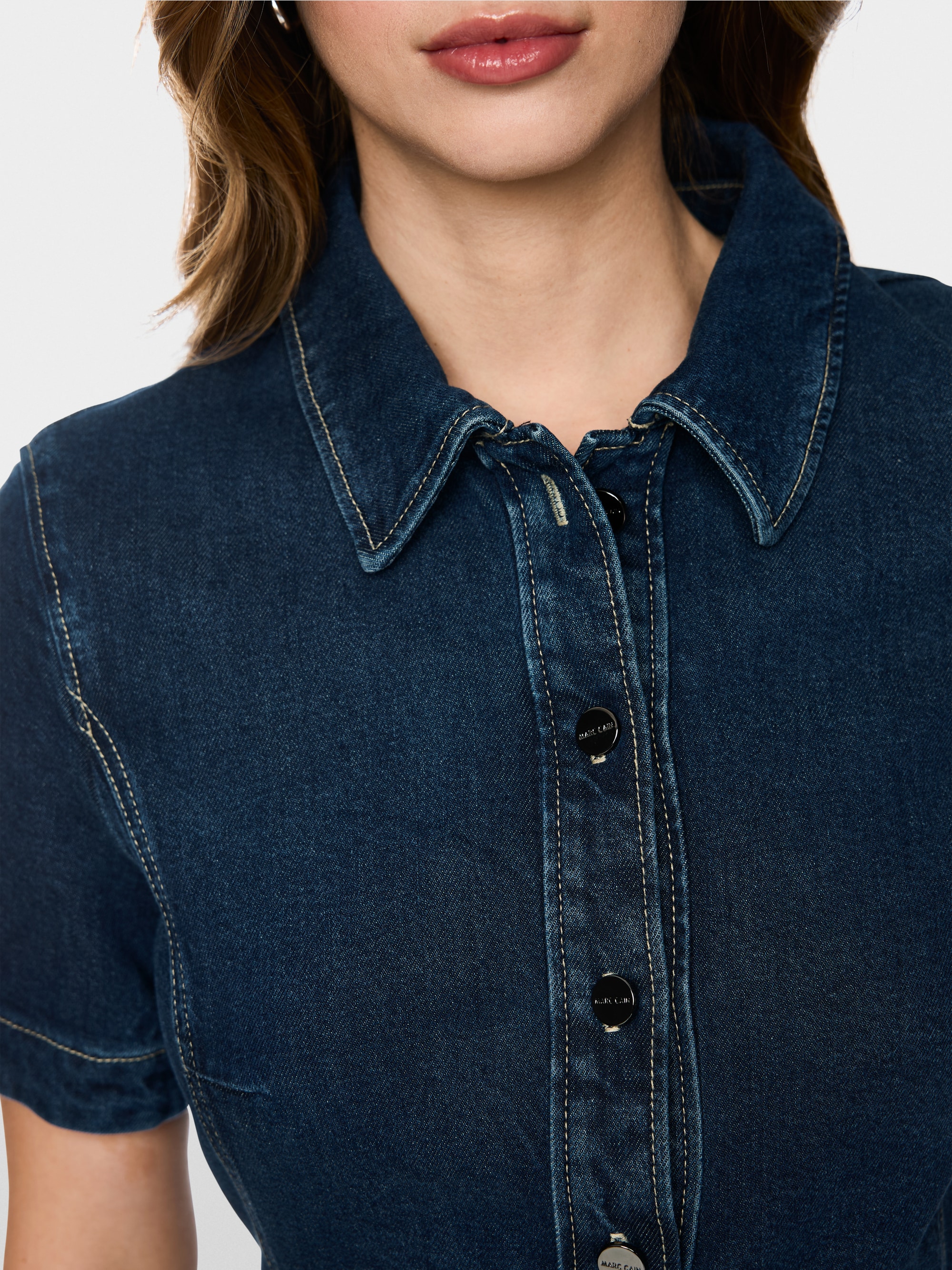 Short denim dress