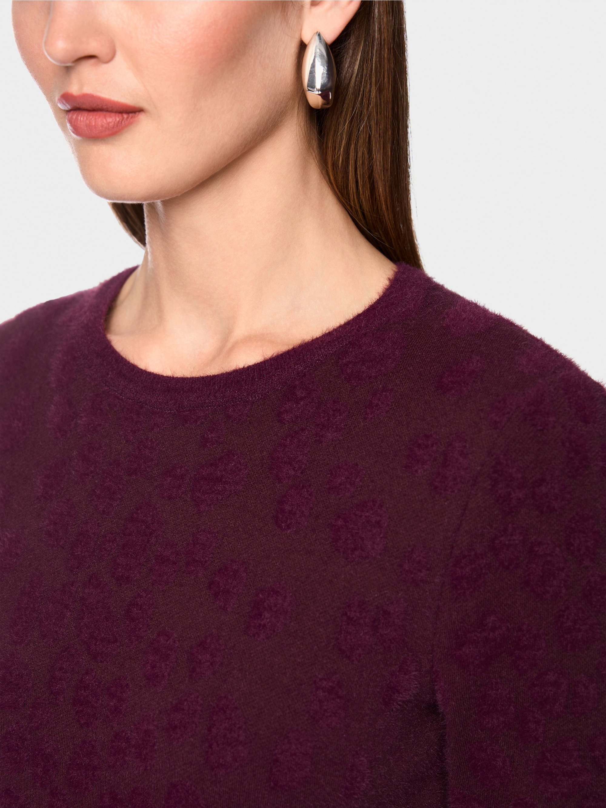 Robe longue à pois, tricotée en Allemagn
