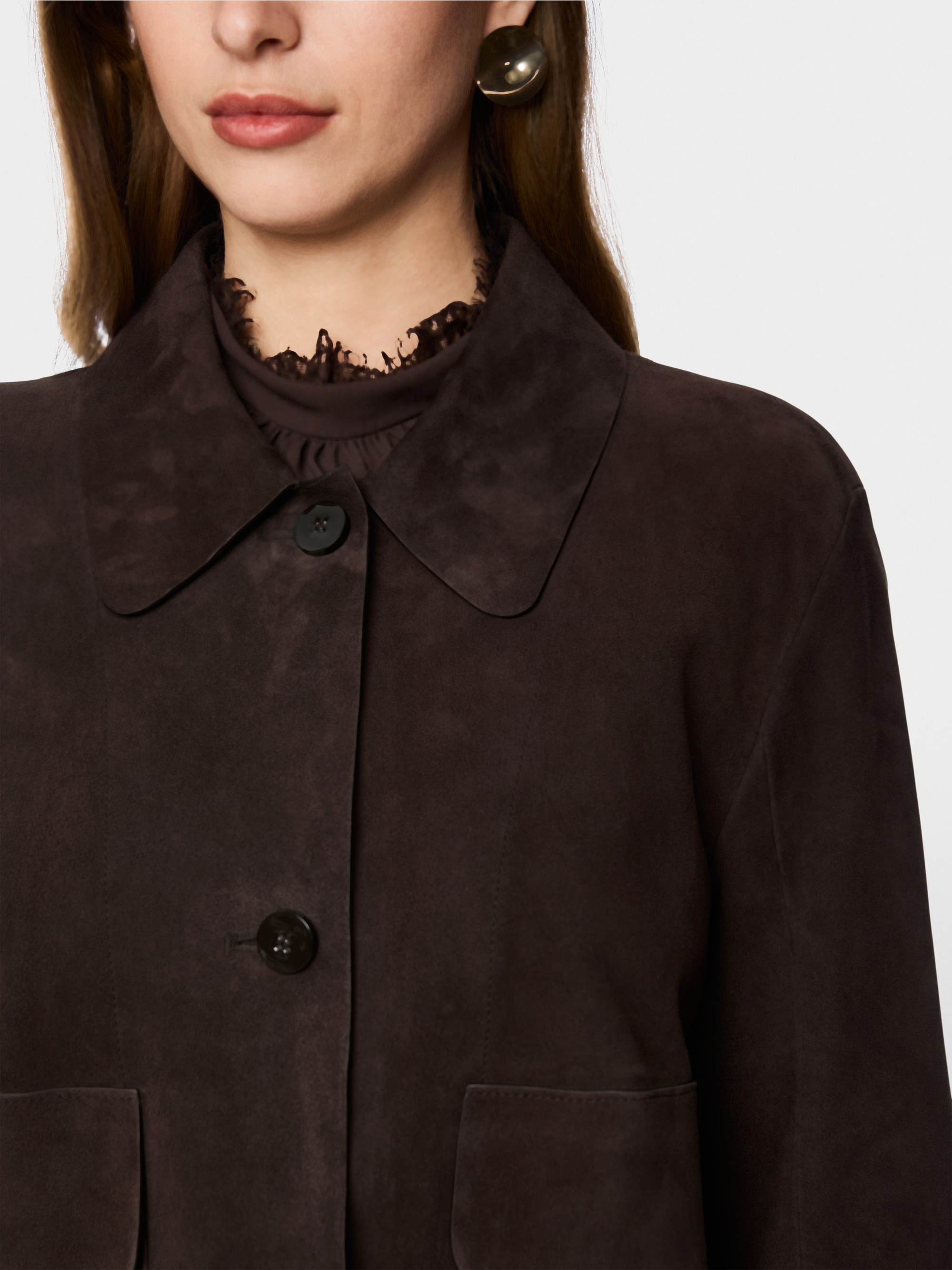 Short suede jacket