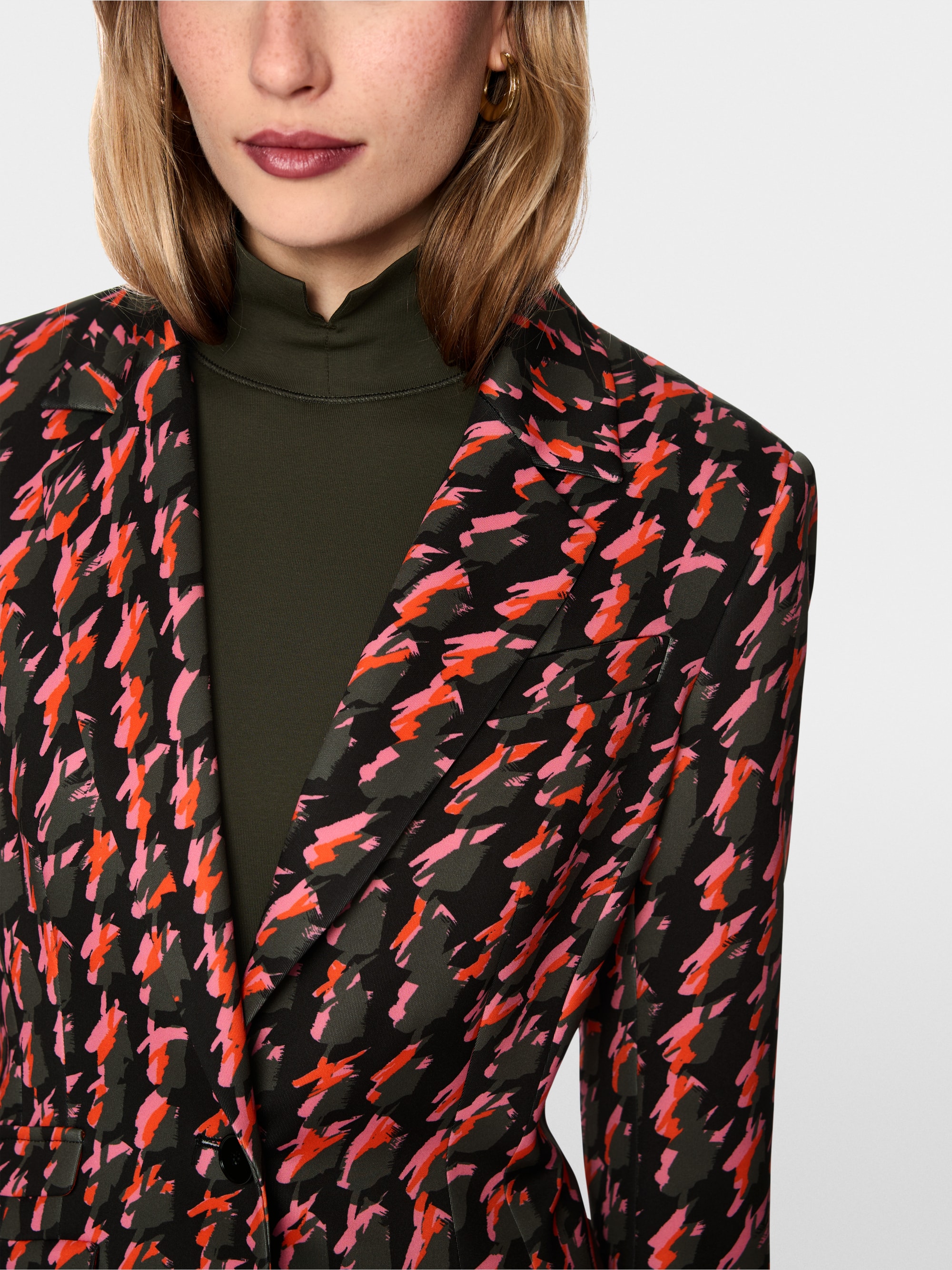 Fitted scuba jersey blazer