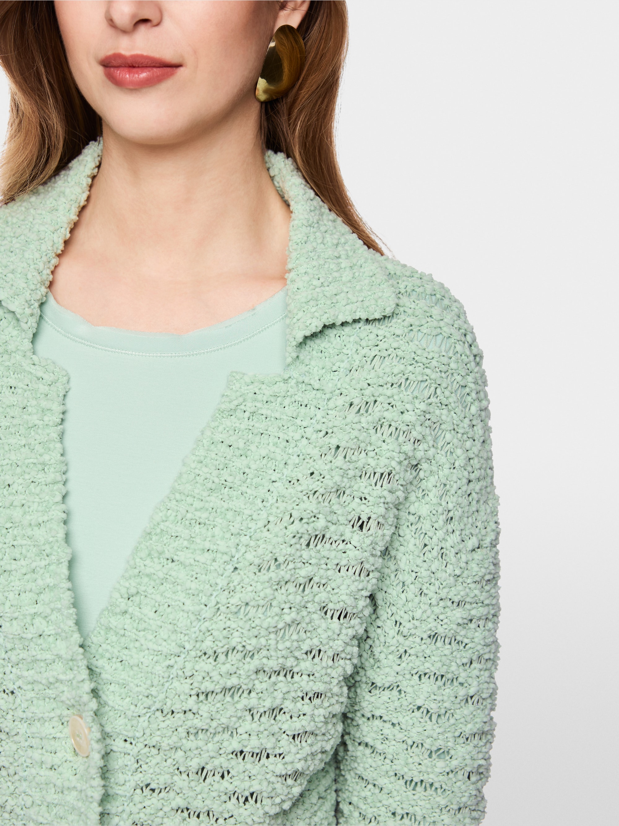 “Knitted in Germany” openwork cardigan