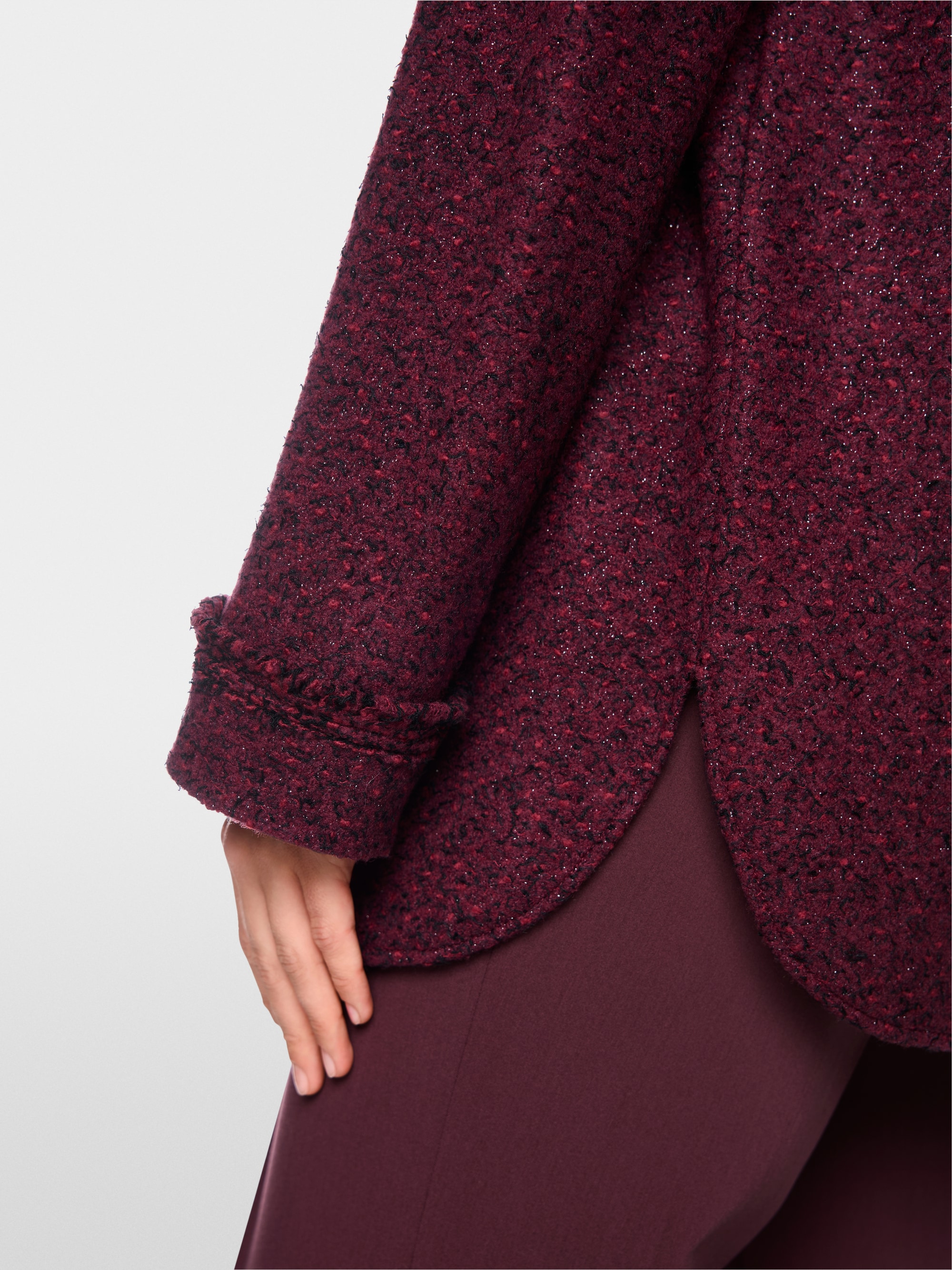 ‘Knitted in Germany’ bouclé cardigan