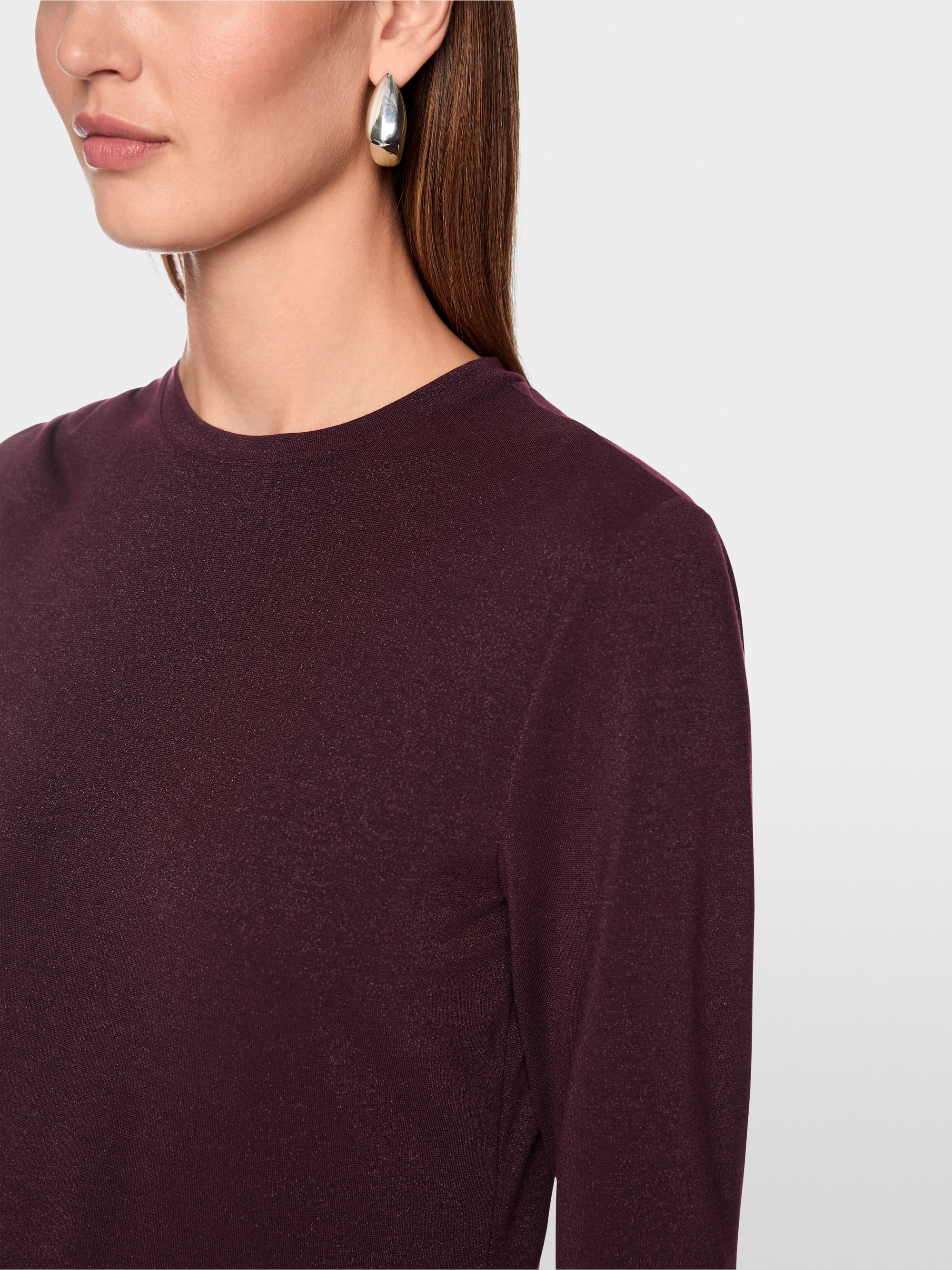 Fitted shirt with lurex