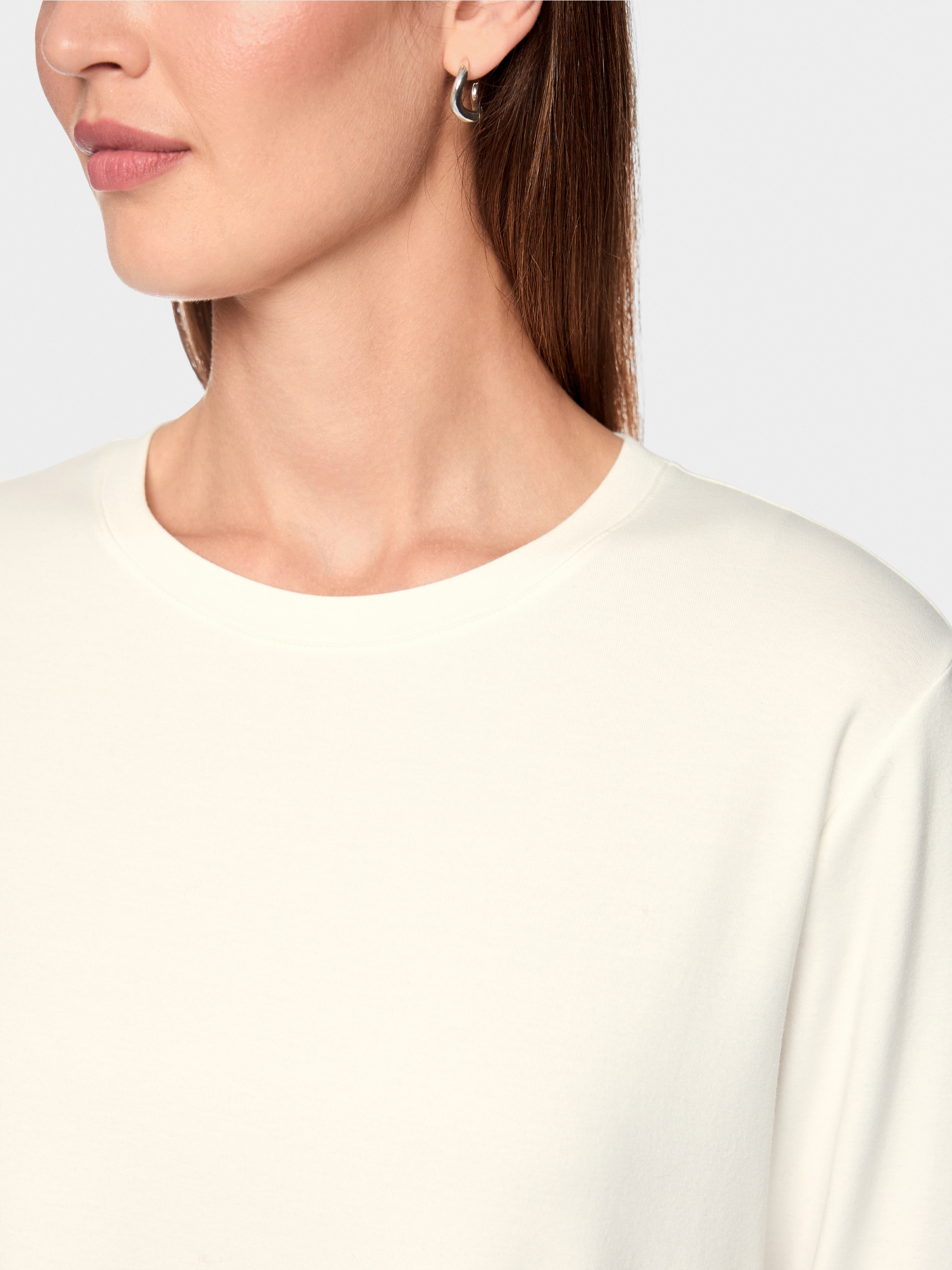 Shirt with pleated flounce detail