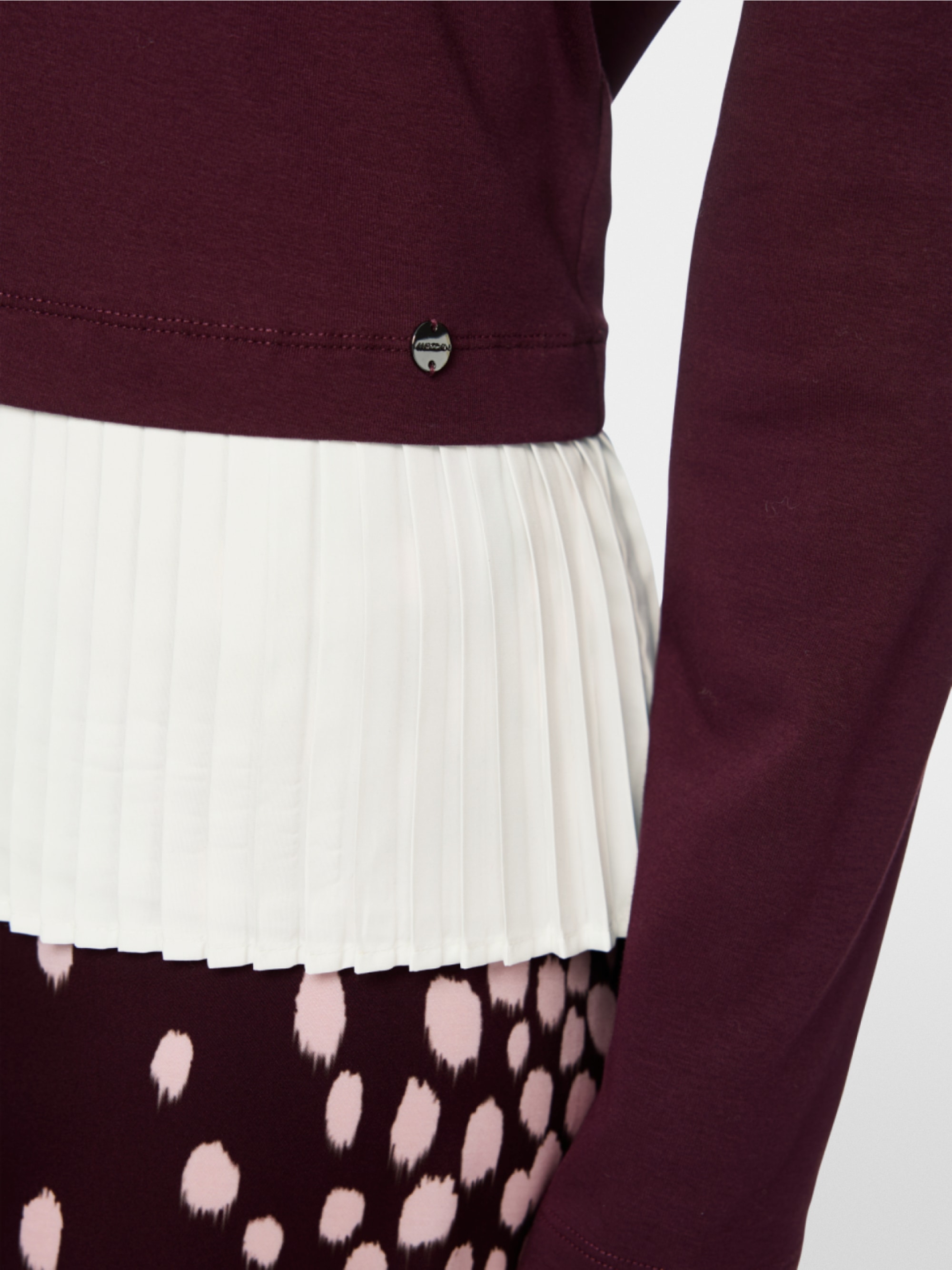 Shirt with pleated flounce detail